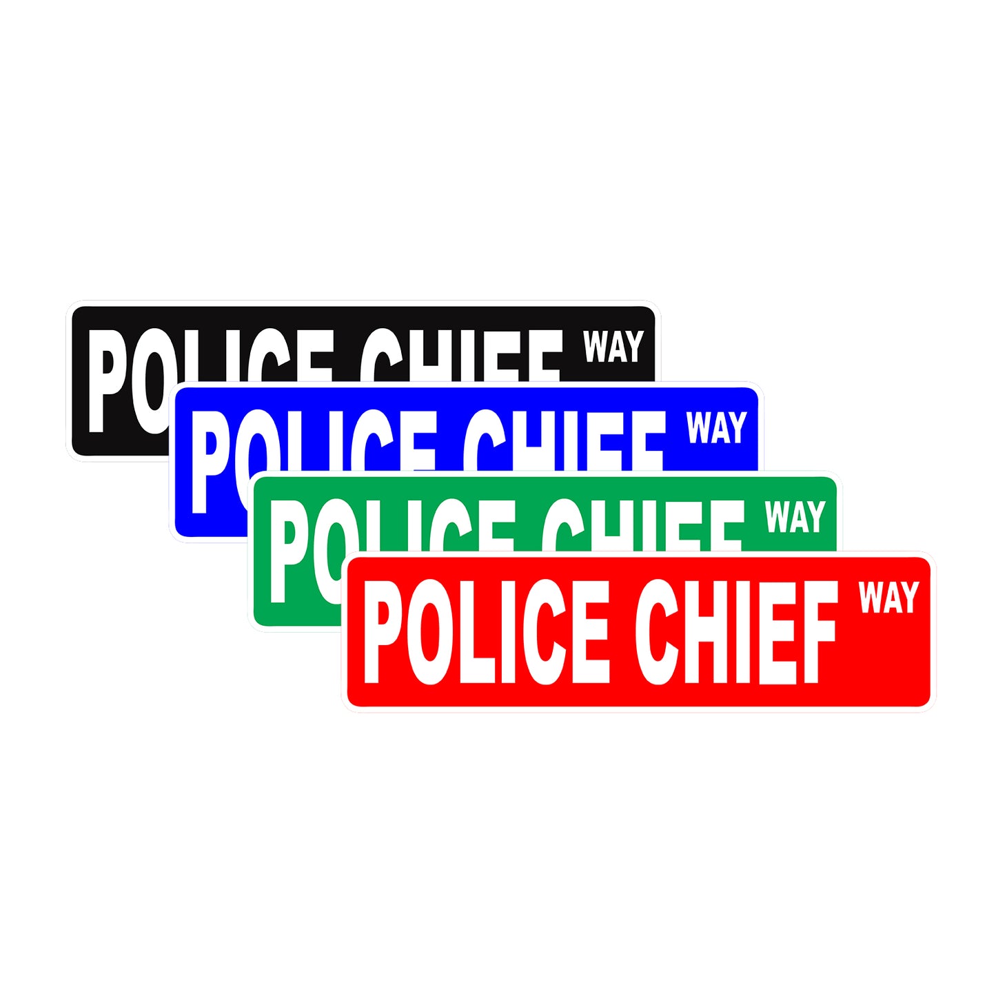 Police Chief Way Appreciation Road Aluminum Metal Novelty Street Plate Sign Wall Gift Decor