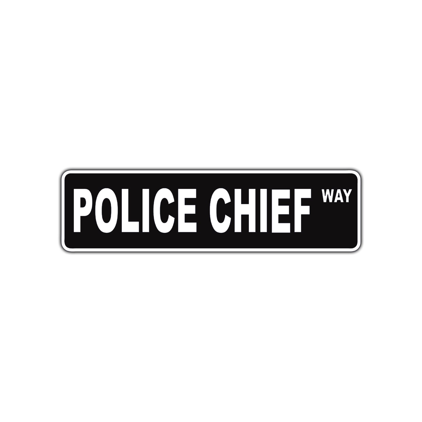Police Chief Way Appreciation Road Aluminum Metal Novelty Street Plate Sign Wall Gift Decor