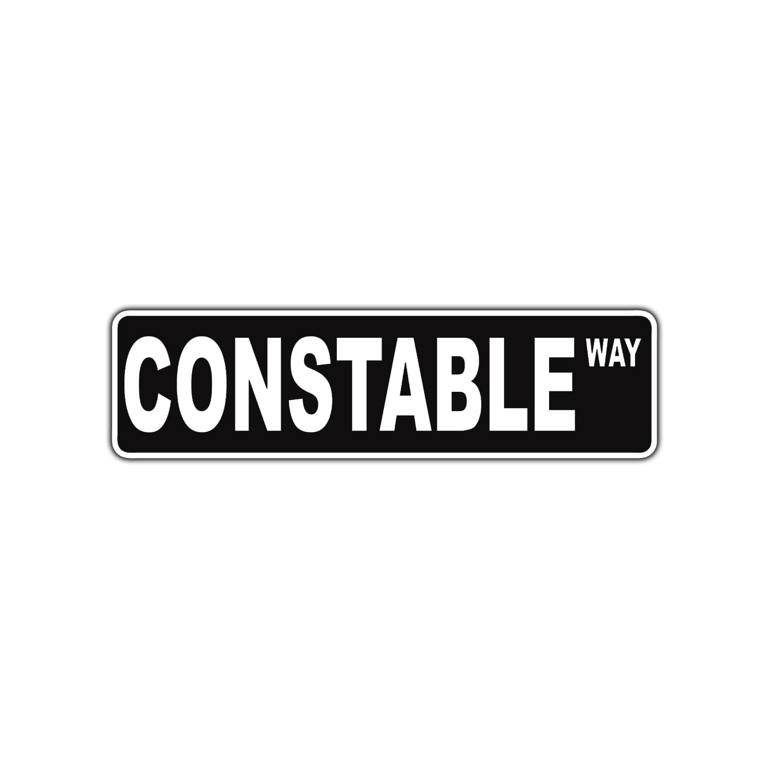 Constable Way Appreciation Road Aluminum Metal Novelty Street Plate Sign Wall Gift Decor