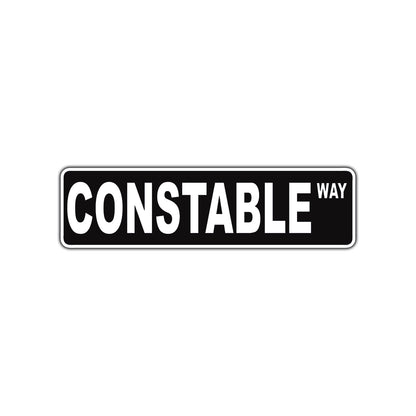 Constable Way Appreciation Road Aluminum Metal Novelty Street Plate Sign Wall Gift Decor