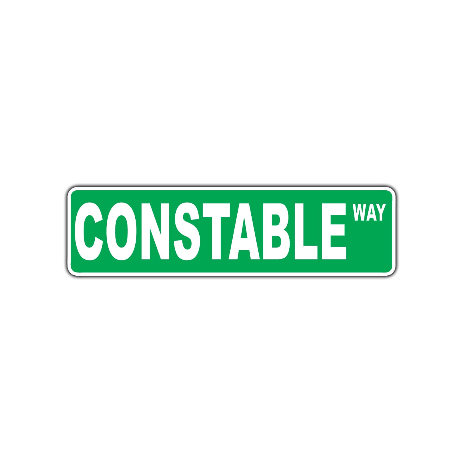 Constable Way Appreciation Road Aluminum Metal Novelty Street Plate Sign Wall Gift Decor
