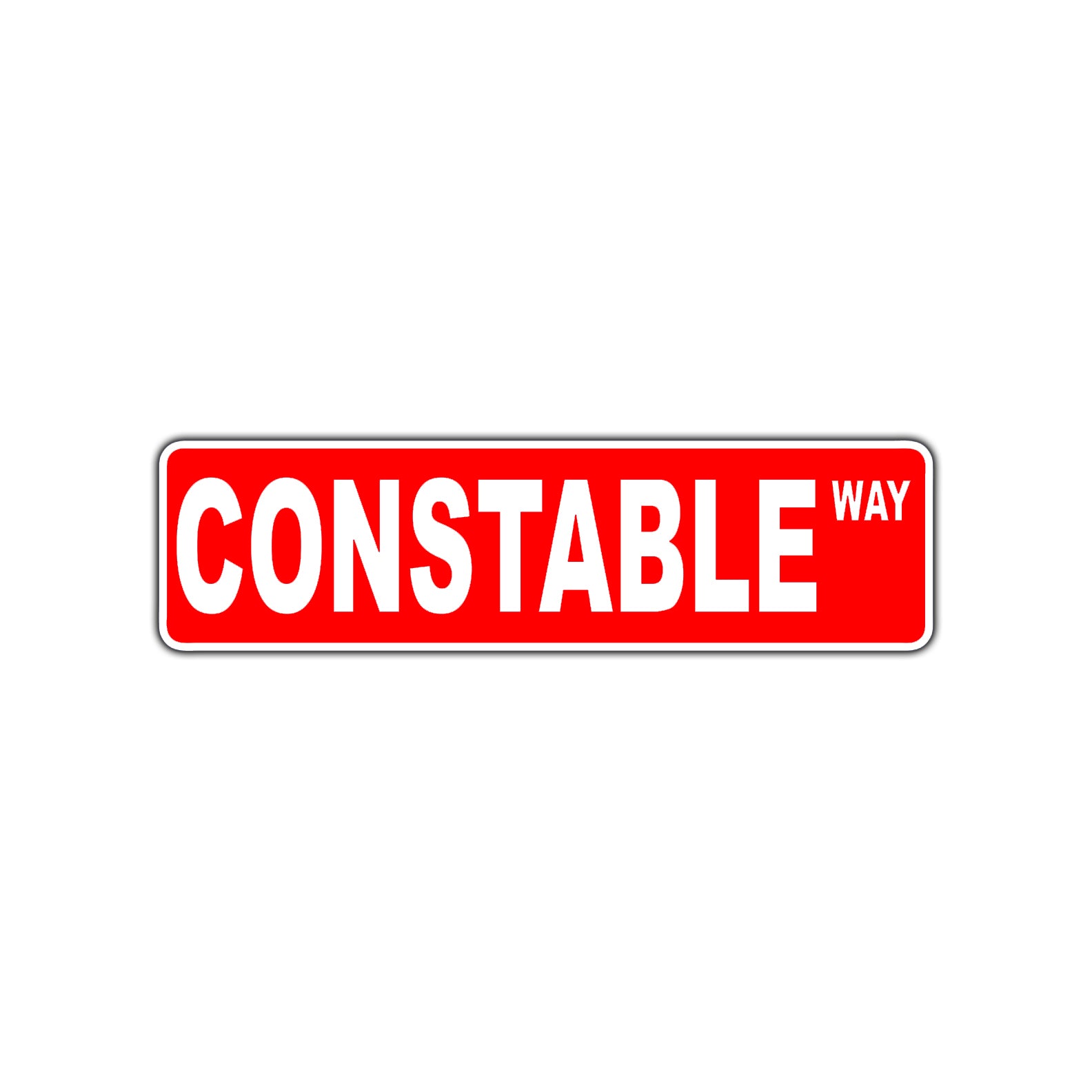 Constable Way Appreciation Road Aluminum Metal Novelty Street Plate Sign Wall Gift Decor