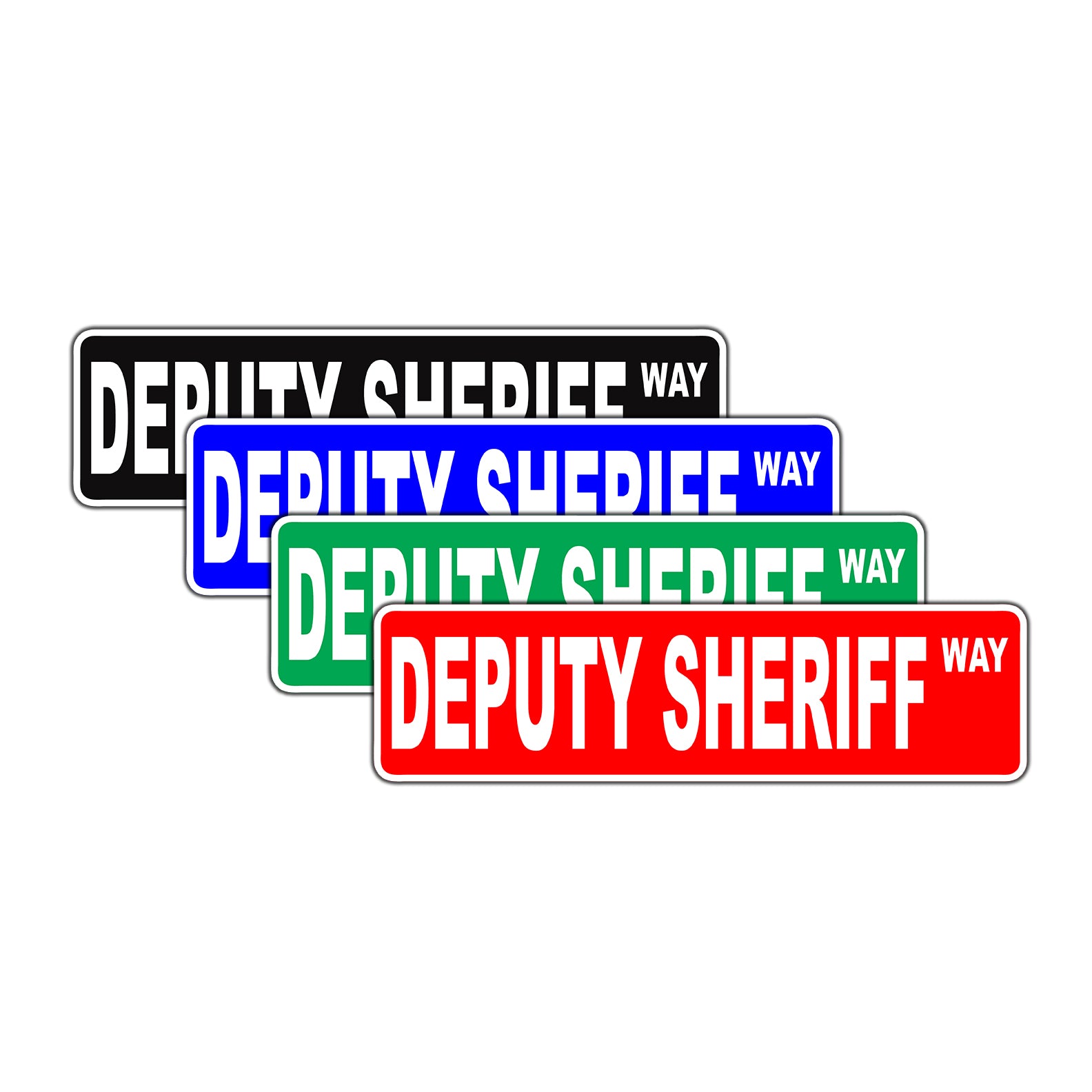 Deputy Sheriff Way Appreciation Road Aluminum Metal Novelty Street Plate Sign Wall Gift Decor