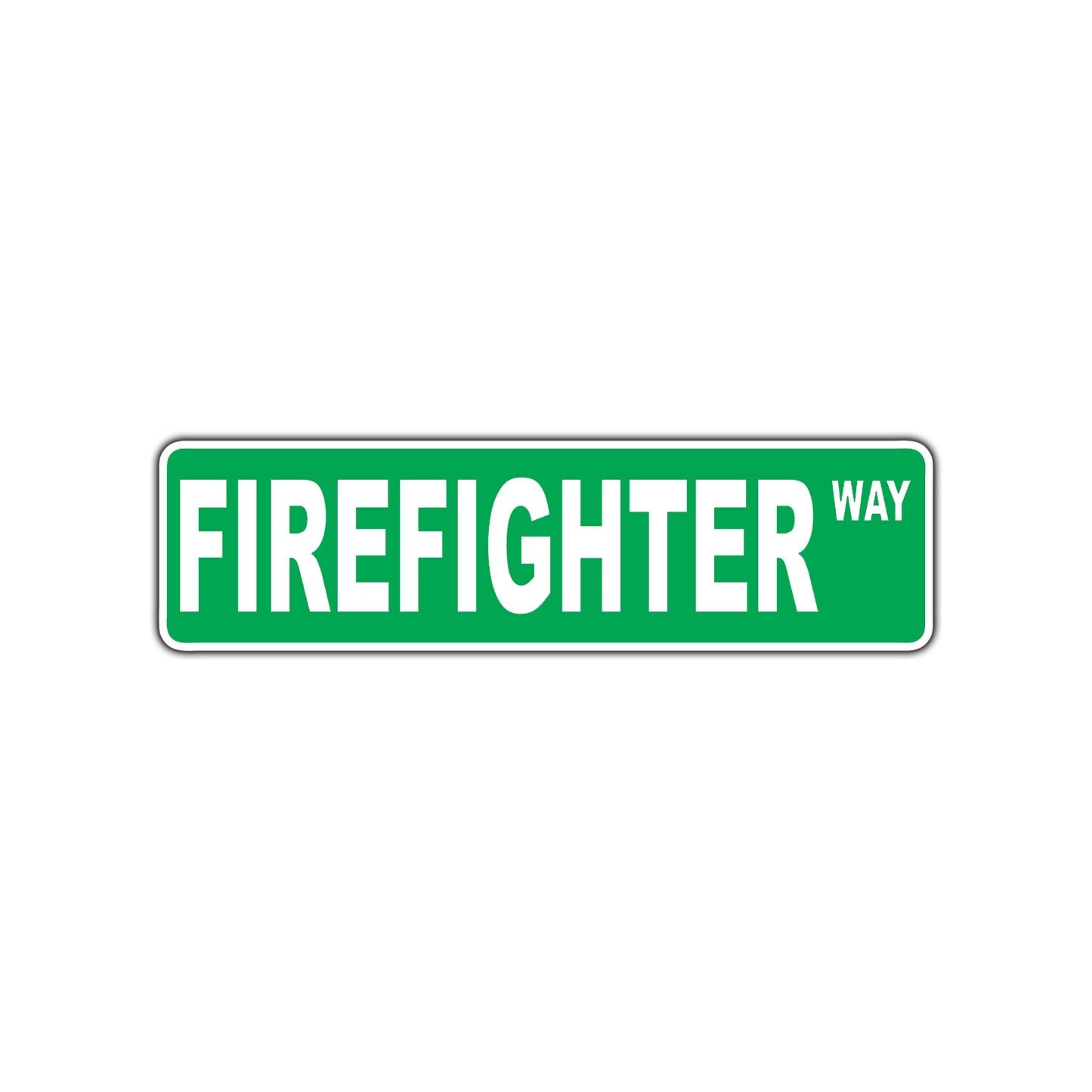 Firefighter Appreciation Way Road Aluminum Metal Novelty Street Plate Sign Wall Gift Decor