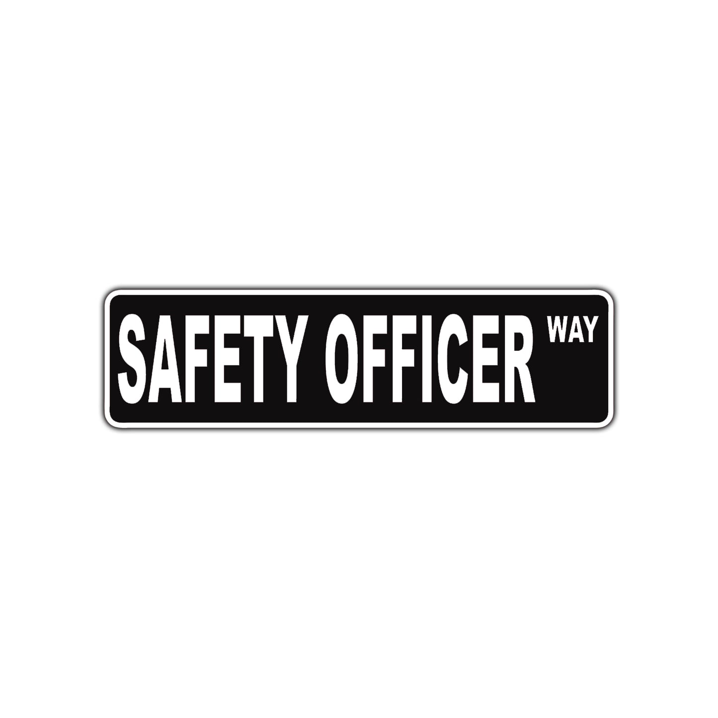 Safety Officer Way Aluminum Metal Novelty Street Plate Sign Wall Gift Decor