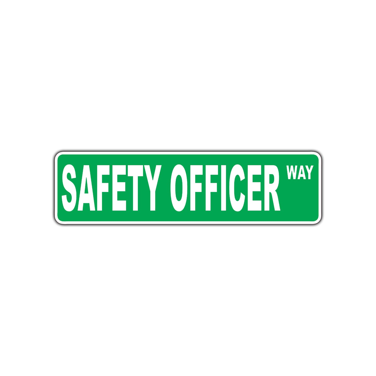 Safety Officer Way Aluminum Metal Novelty Street Plate Sign Wall Gift Decor
