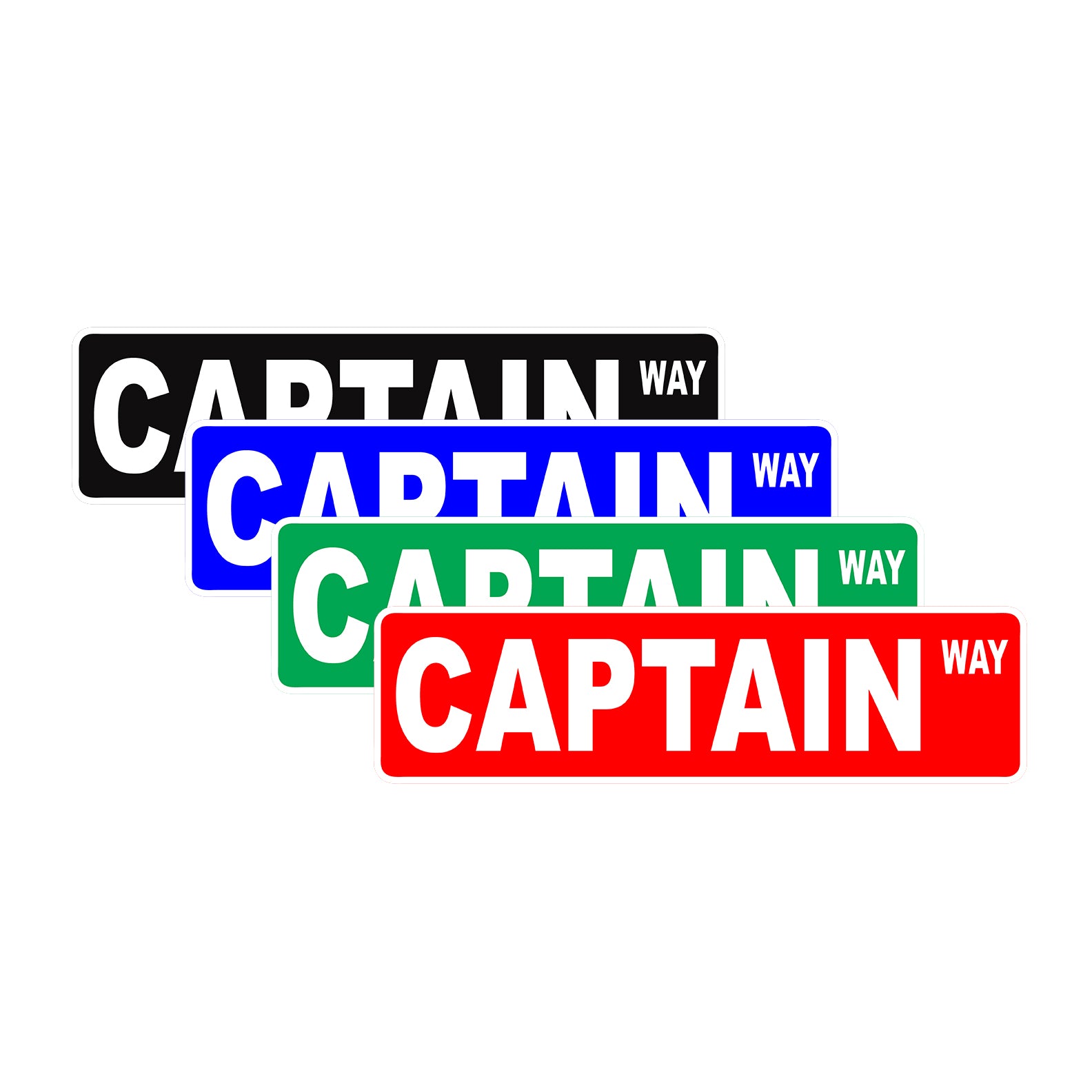 Captain Way Road Aluminum Metal Novelty Street Plate Sign Wall Gift Decor