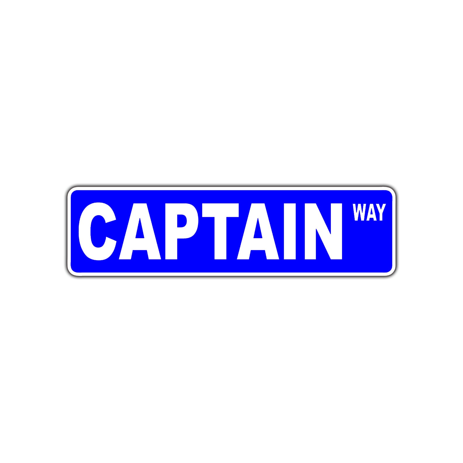 Captain Way Road Aluminum Metal Novelty Street Plate Sign Wall Gift Decor