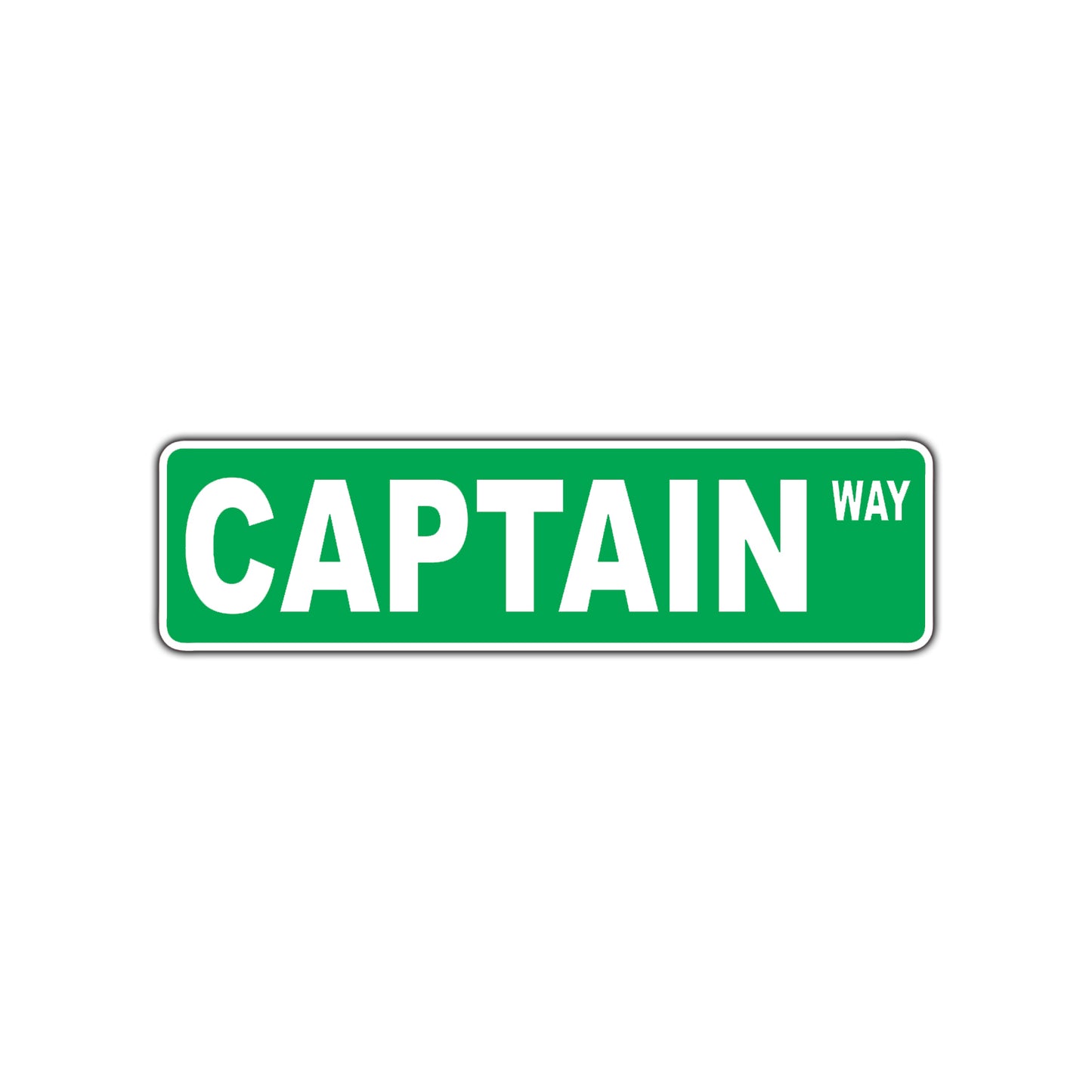 Captain Way Road Aluminum Metal Novelty Street Plate Sign Wall Gift Decor