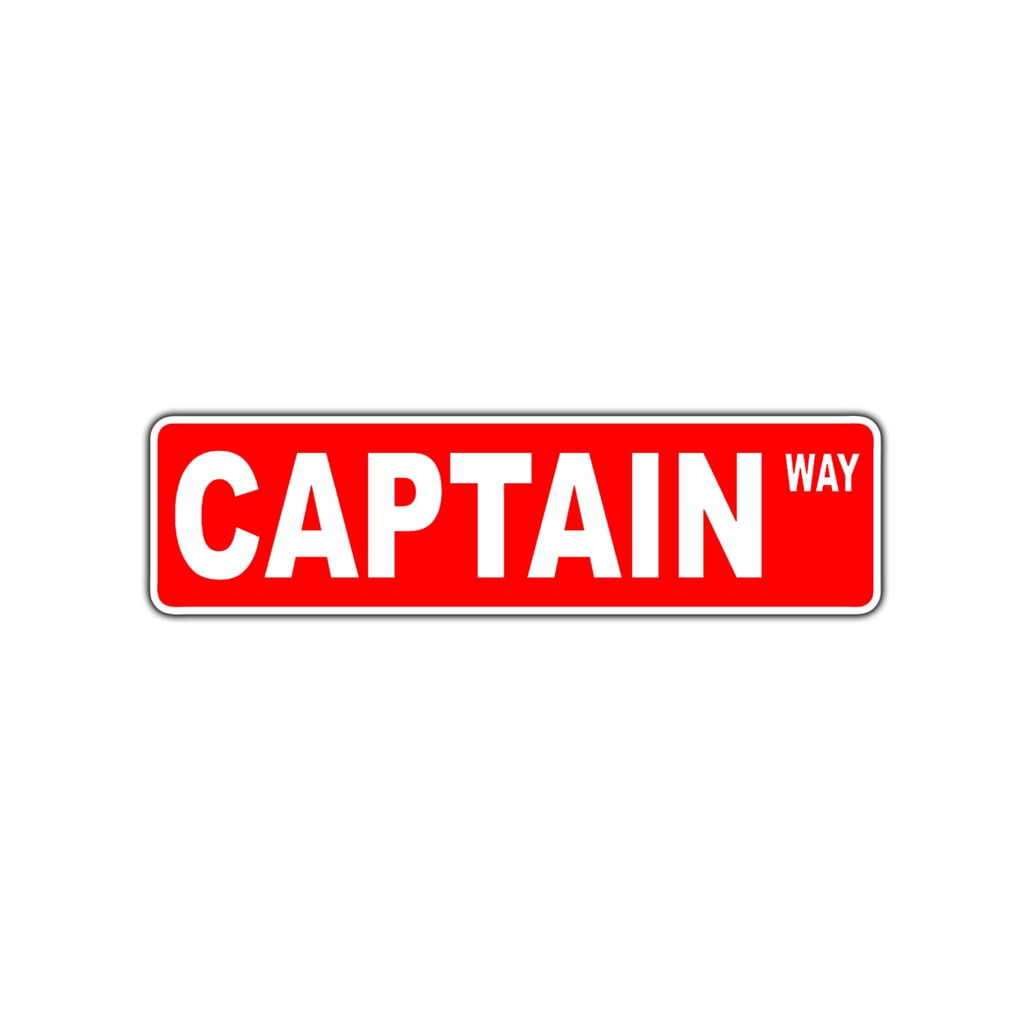 Captain Way Road Aluminum Metal Novelty Street Plate Sign Wall Gift Decor