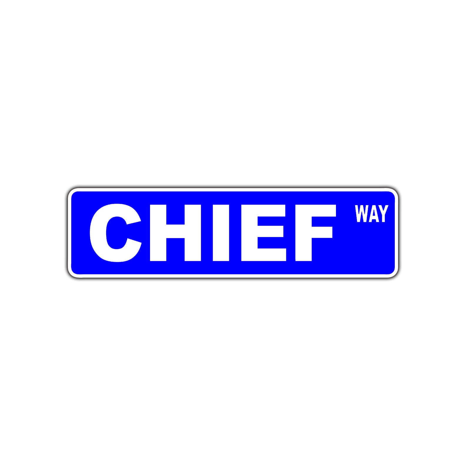 Chief Way Road Aluminum Metal Novelty Street Plate Sign Wall Gift Decor