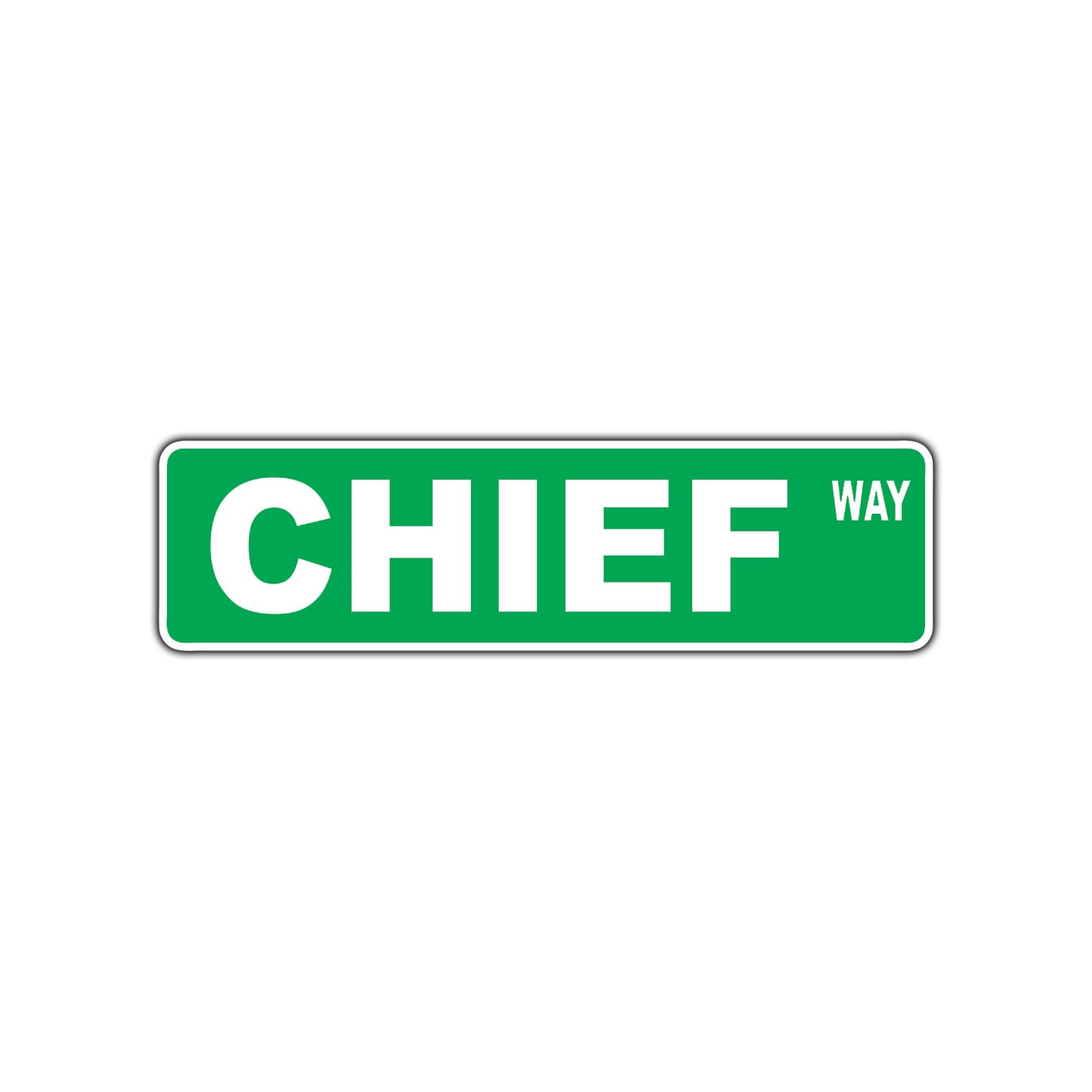 Chief Way Road Aluminum Metal Novelty Street Plate Sign Wall Gift Decor
