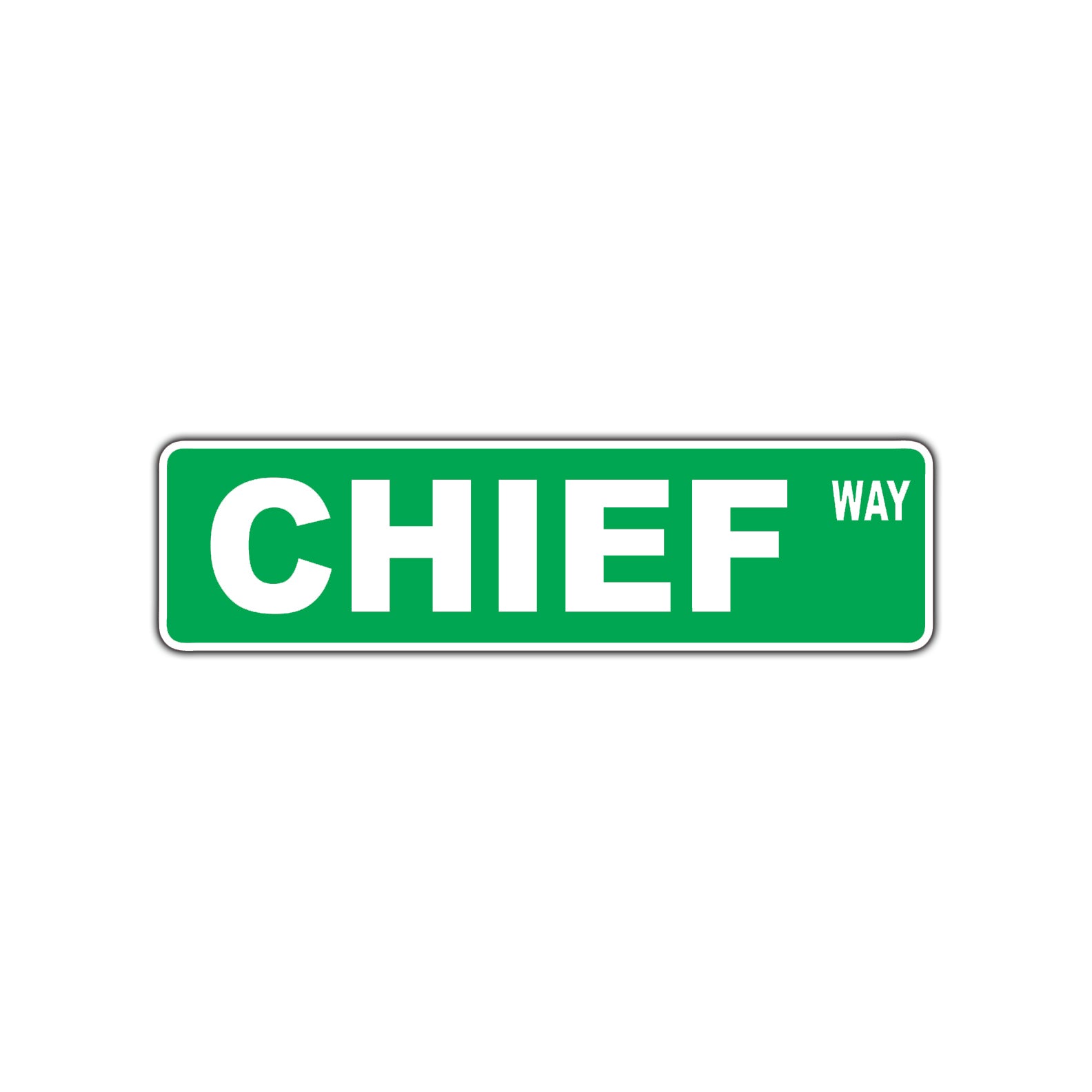 Chief Way Road Aluminum Metal Novelty Street Plate Sign Wall Gift Decor