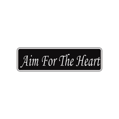 Aim For The Heart Valentine’s Day Novelty Street Metal Plate Wall Decor Aluminum Sign