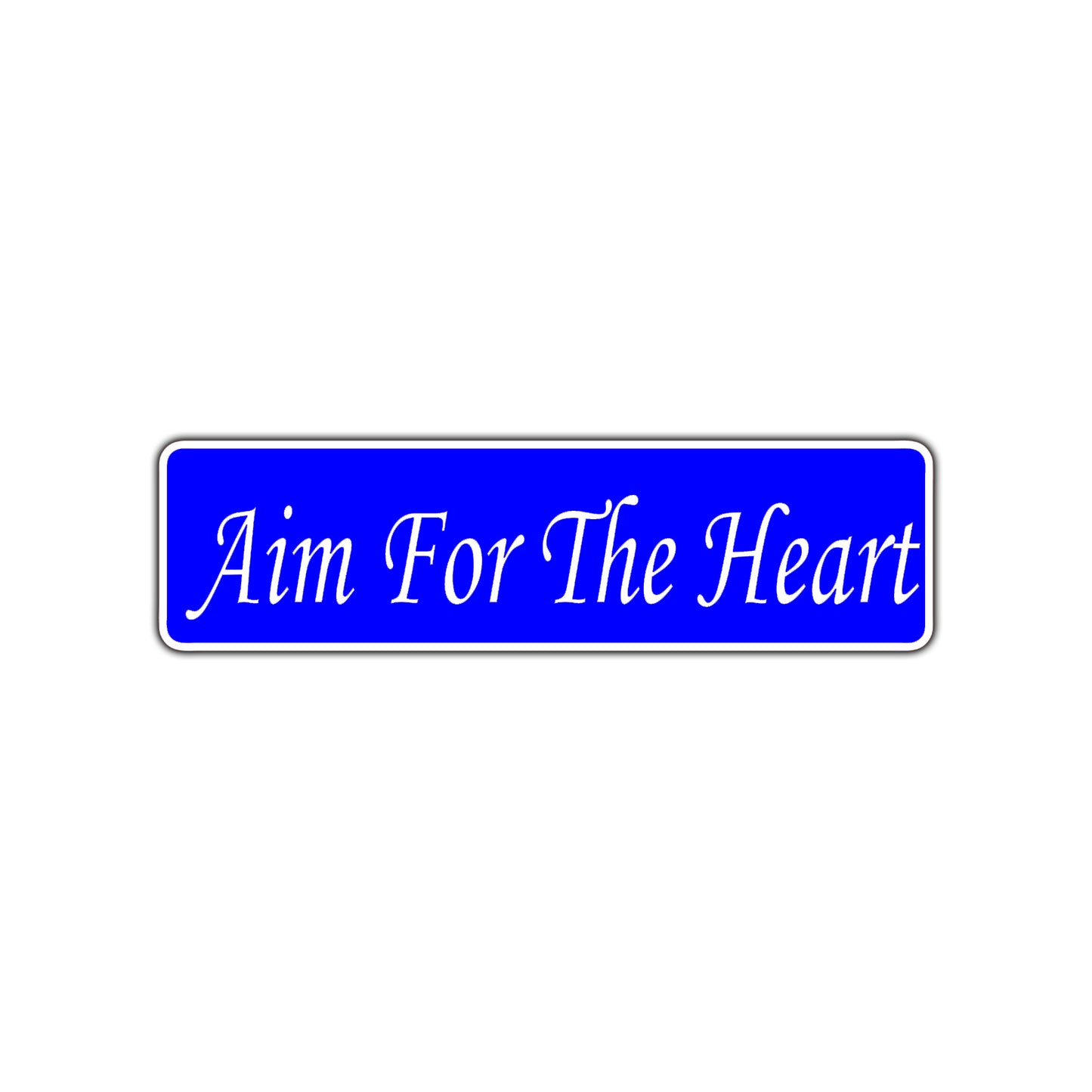 Aim For The Heart Valentine’s Day Novelty Street Metal Plate Wall Decor Aluminum Sign