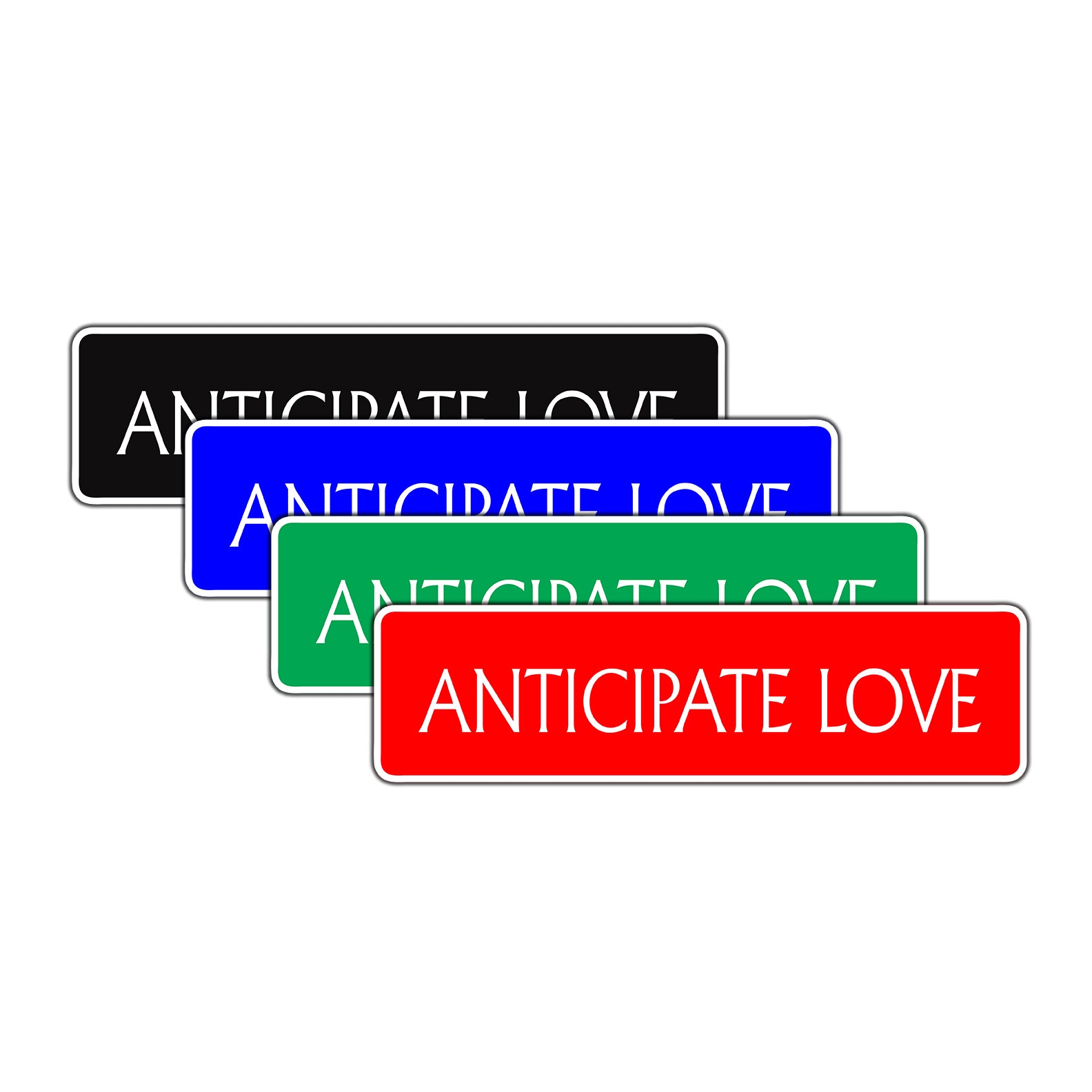 Anticipate Love Collectible Eco-Friendly Aluminum Metal Novelty Street Plate Sign Wall Gift Decor