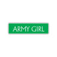 Army Girl Road Aluminum Metal Novelty Street Plate Sign Wall Gift Decor
