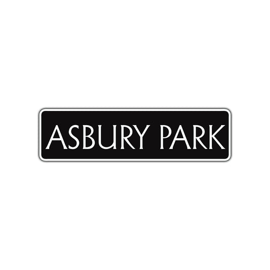 Asbury Park New Jersey Road Aluminum Metal Novelty Street Plate Sign Wall Gift Decor