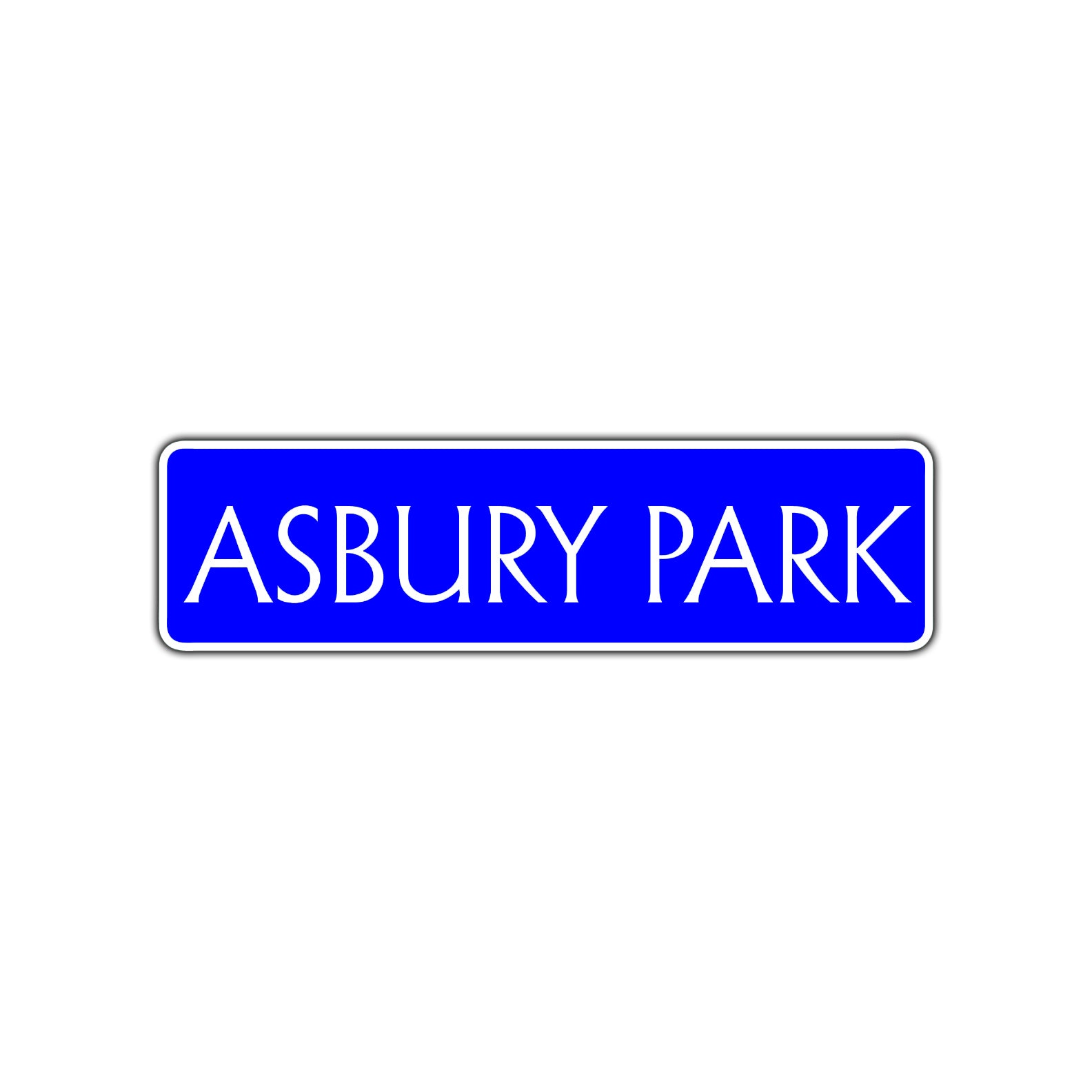 Asbury Park New Jersey Road Aluminum Metal Novelty Street Plate Sign Wall Gift Decor