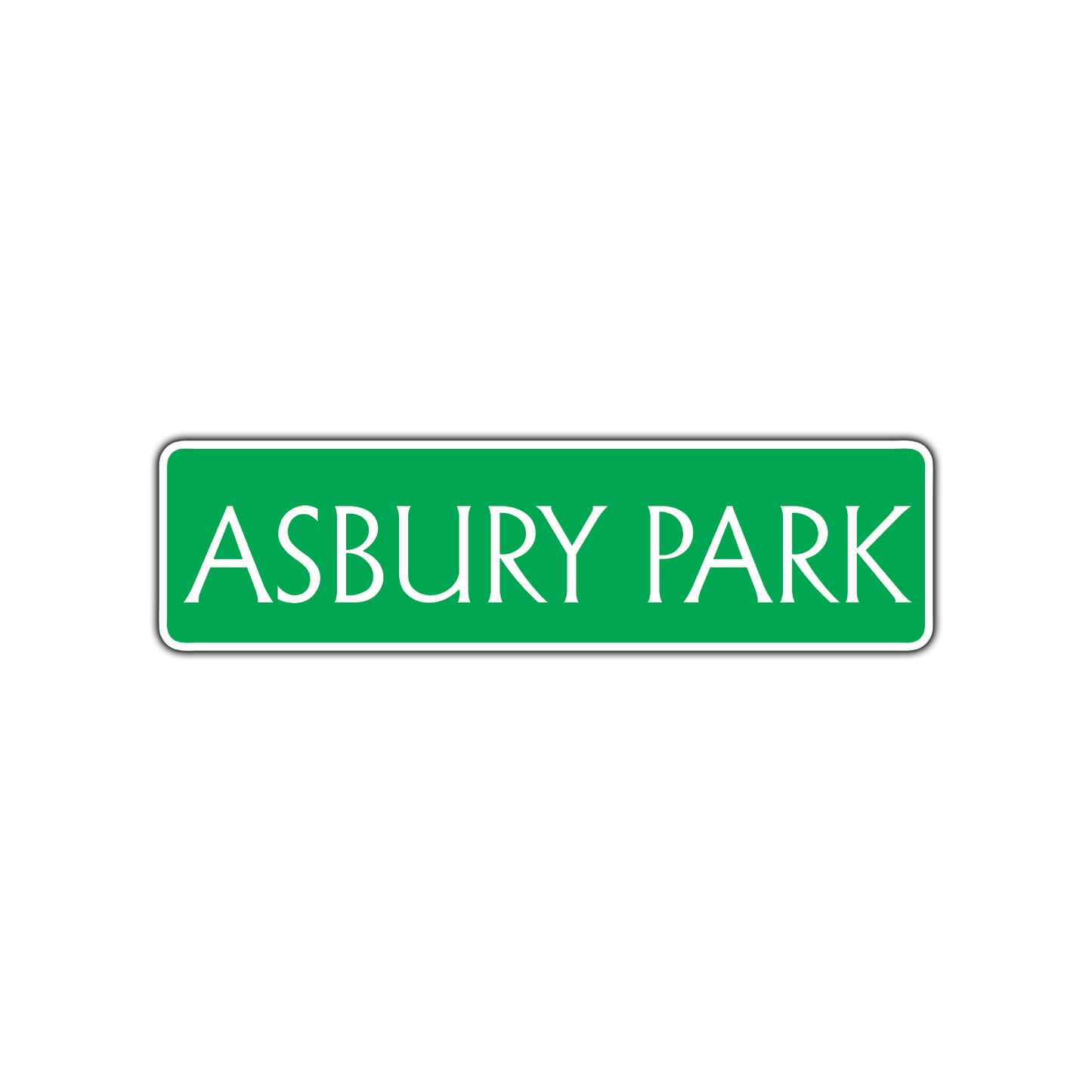 Asbury Park New Jersey Road Aluminum Metal Novelty Street Plate Sign Wall Gift Decor