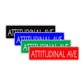 Attitudinal Avenue Road Aluminum Metal Novelty Street Plate Sign Wall Gift Decor
