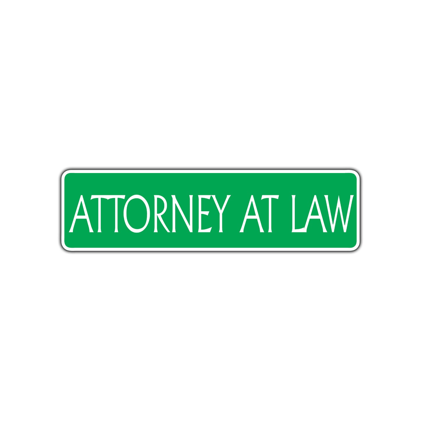 Attorney at Law Lawyer Road Aluminum Metal Novelty Street Plate Sign Wall Gift Decor