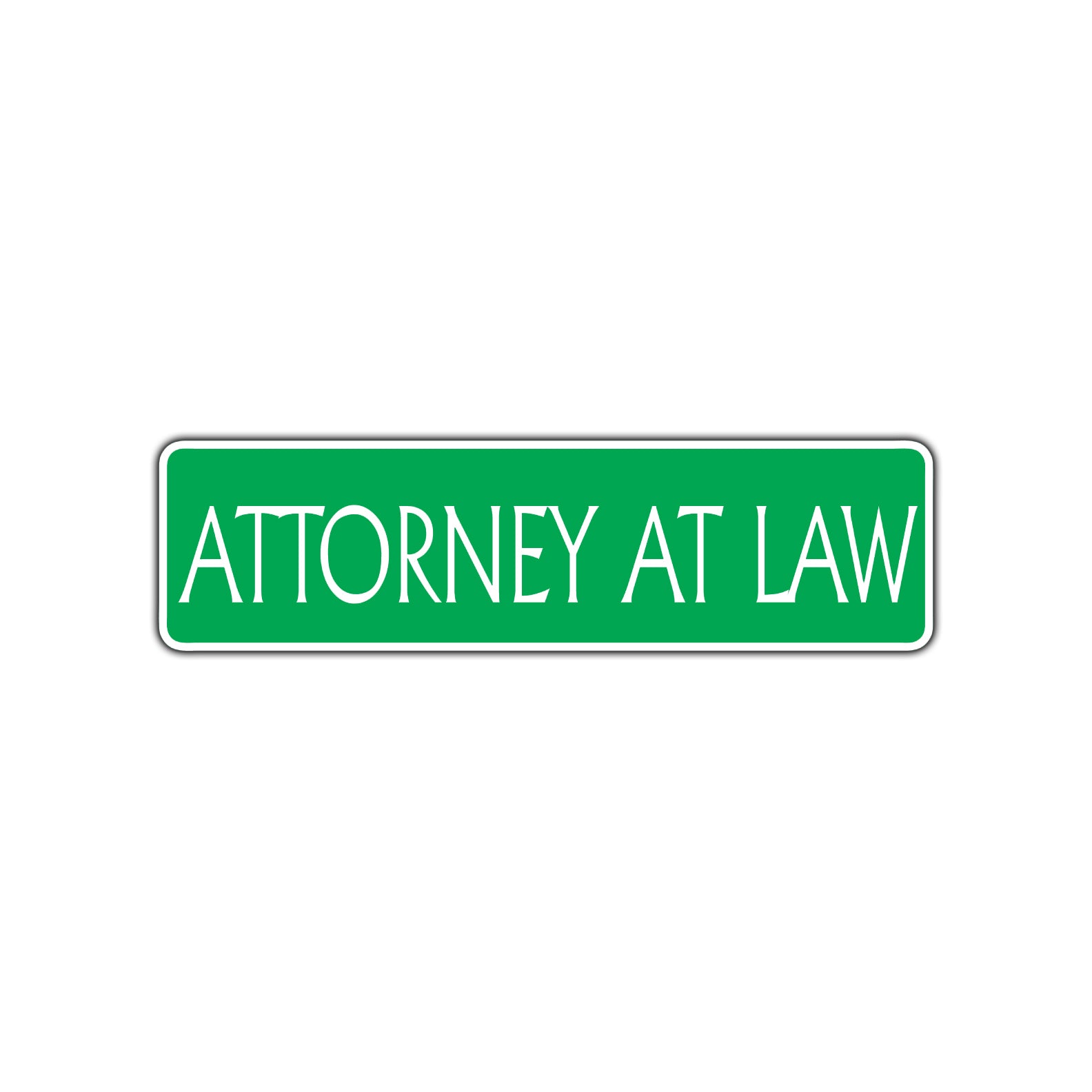 Attorney at Law Lawyer Road Aluminum Metal Novelty Street Plate Sign Wall Gift Decor