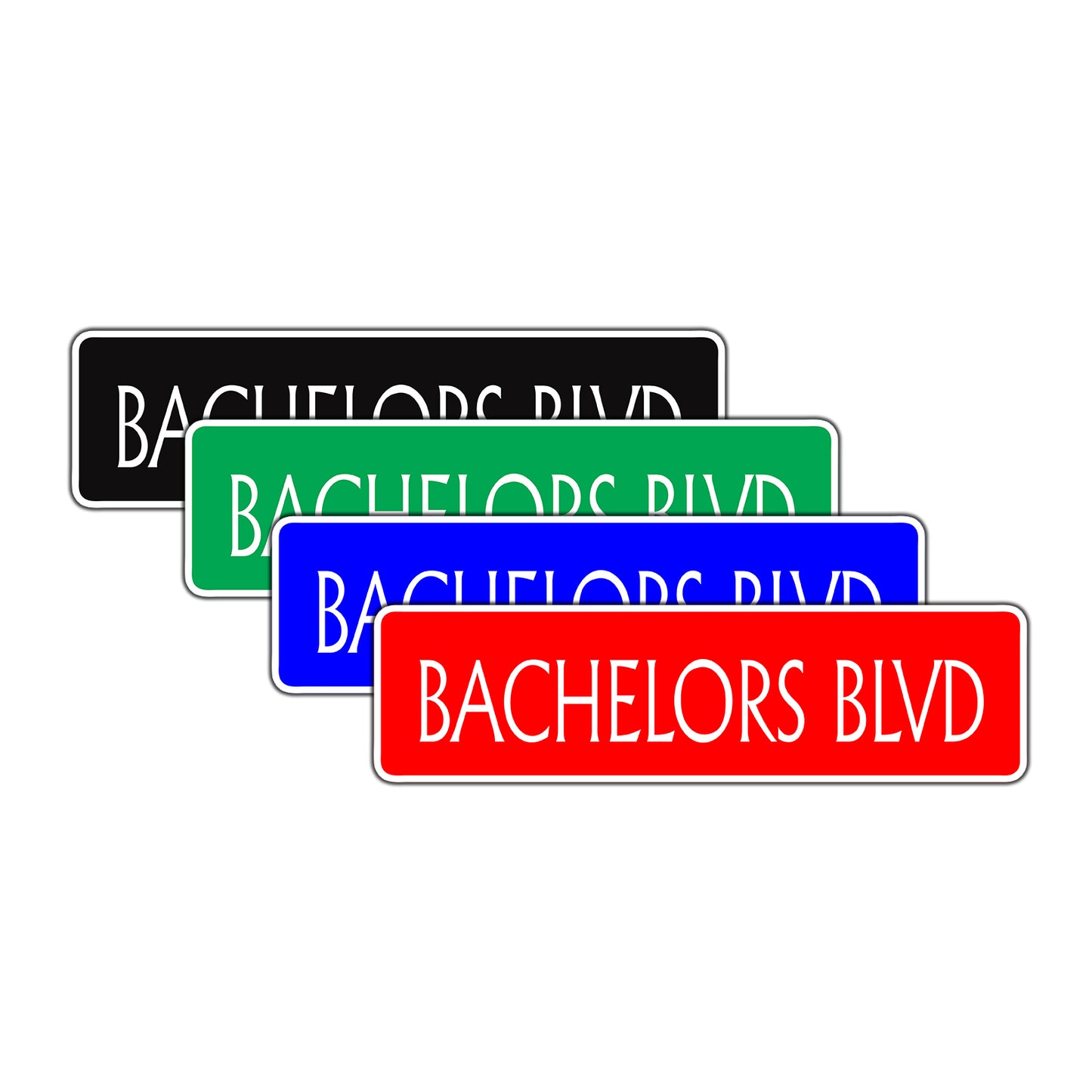 Bachelors Boulevard Road Aluminum Metal Novelty Street Plate Sign Wall Gift Decor