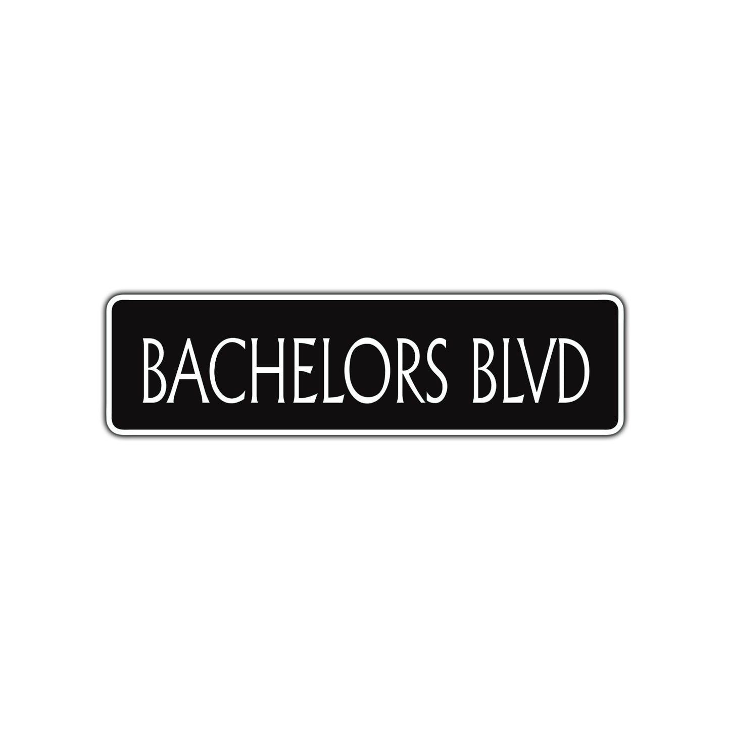 Bachelors Boulevard Road Aluminum Metal Novelty Street Plate Sign Wall Gift Decor