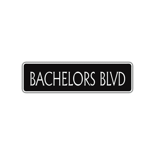 Bachelors Boulevard Road Aluminum Metal Novelty Street Plate Sign Wall Gift Decor