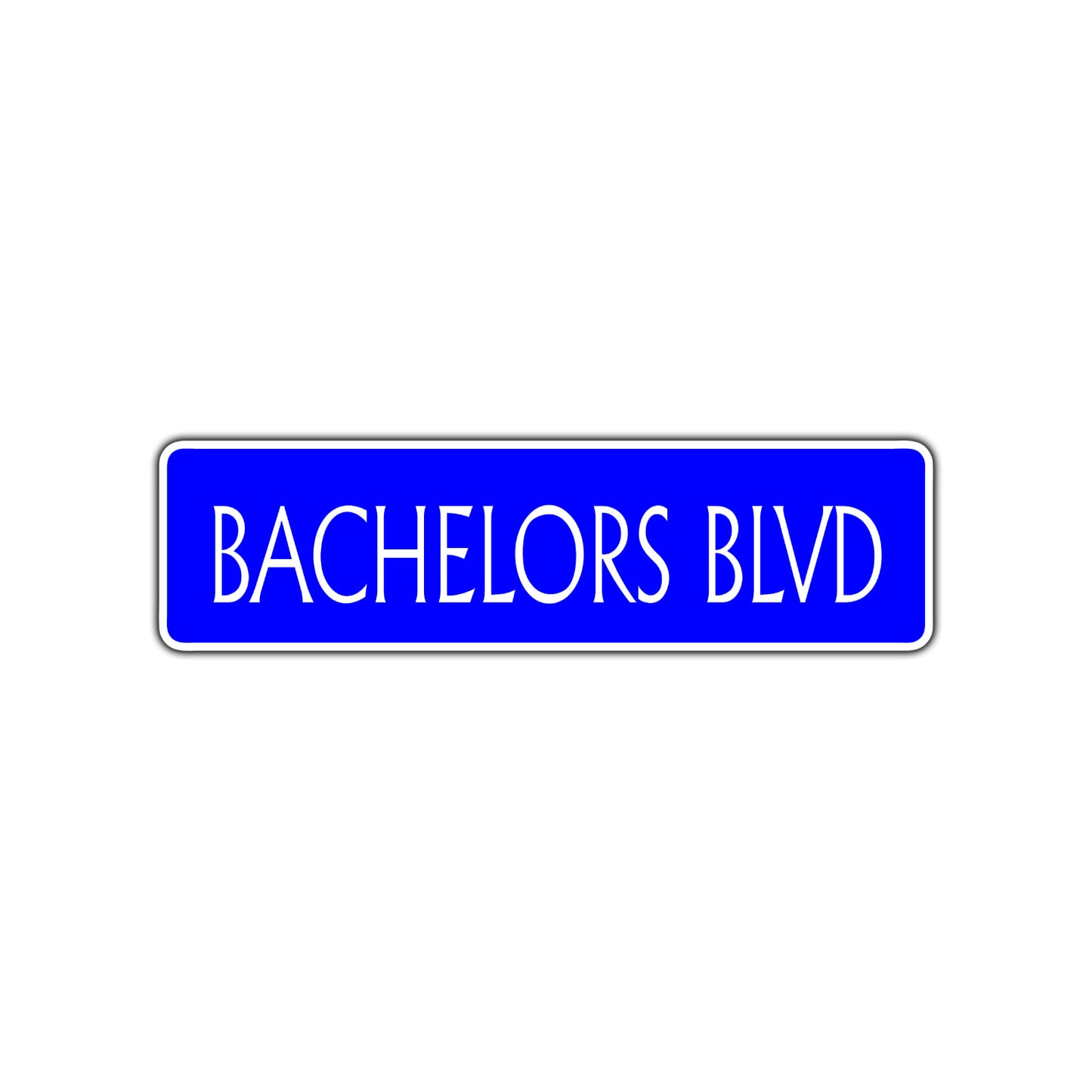 Bachelors Boulevard Road Aluminum Metal Novelty Street Plate Sign Wall Gift Decor