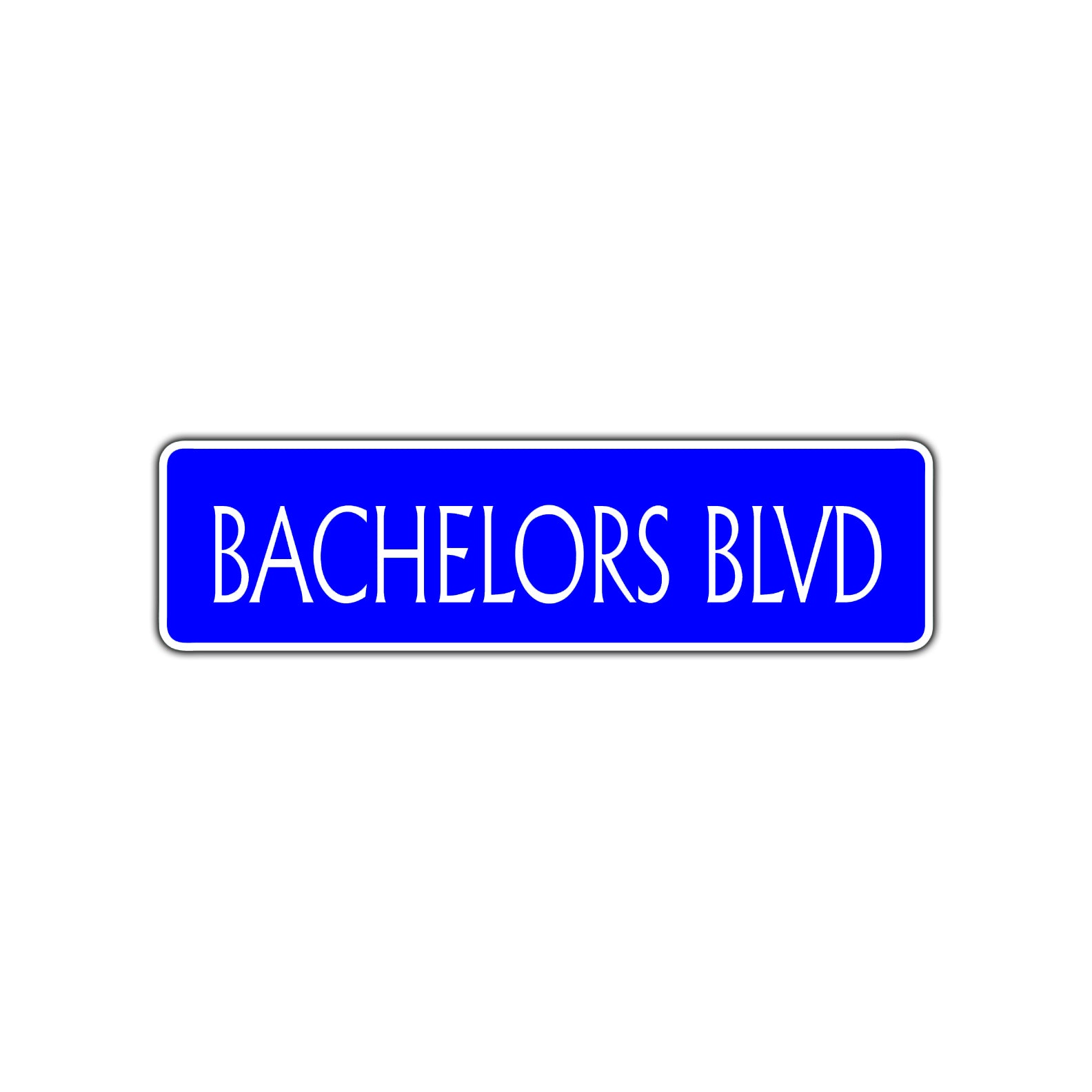 Bachelors Boulevard Road Aluminum Metal Novelty Street Plate Sign Wall Gift Decor