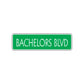Bachelors Boulevard Road Aluminum Metal Novelty Street Plate Sign Wall Gift Decor