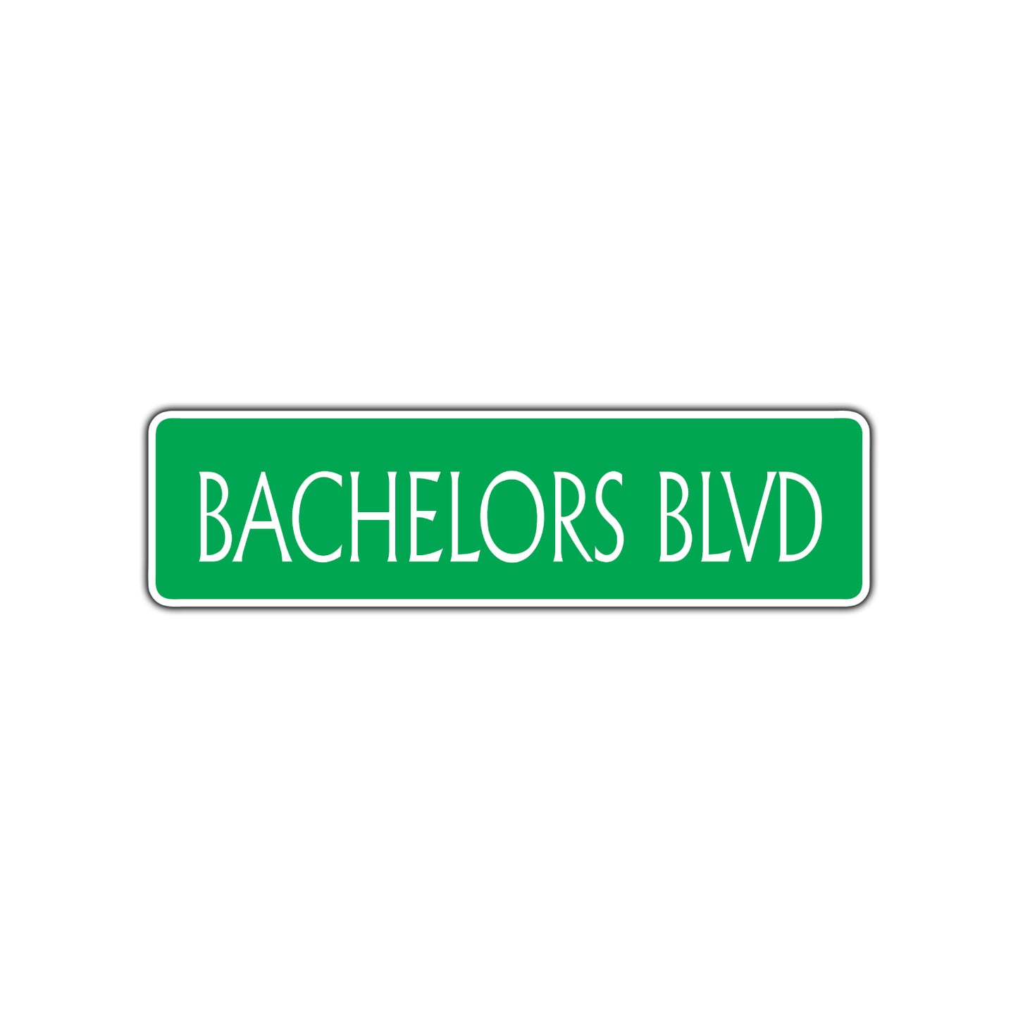 Bachelors Boulevard Road Aluminum Metal Novelty Street Plate Sign Wall Gift Decor