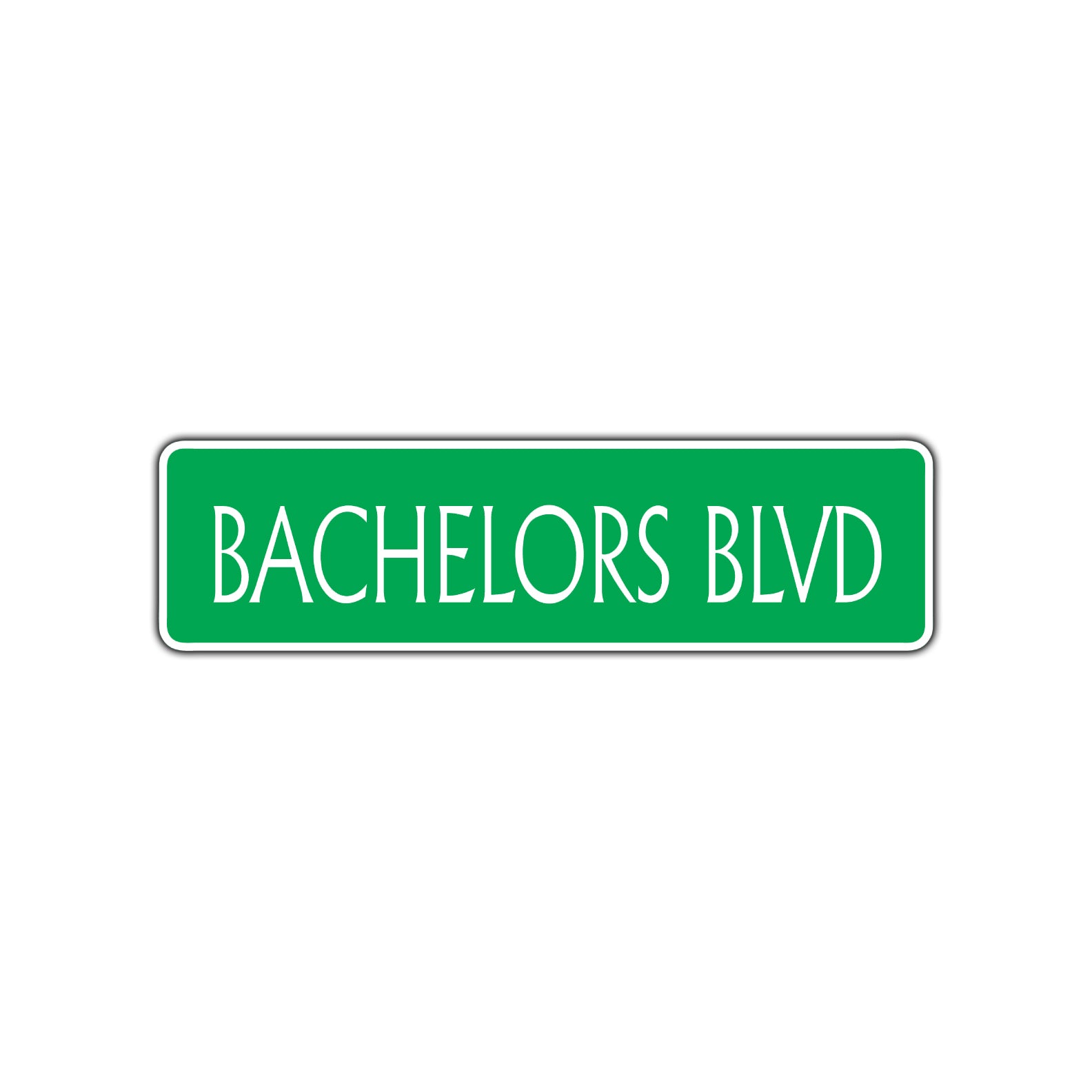Bachelors Boulevard Road Aluminum Metal Novelty Street Plate Sign Wall Gift Decor