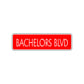 Bachelors Boulevard Road Aluminum Metal Novelty Street Plate Sign Wall Gift Decor