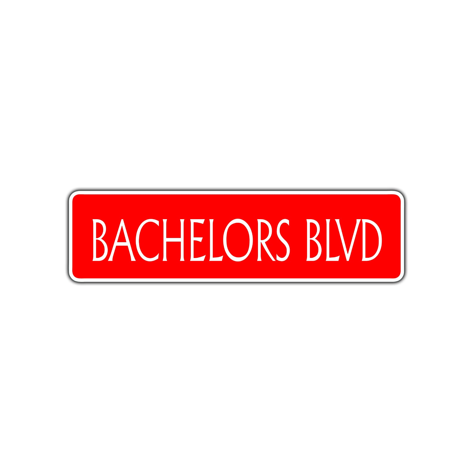 Bachelors Boulevard Road Aluminum Metal Novelty Street Plate Sign Wall Gift Decor