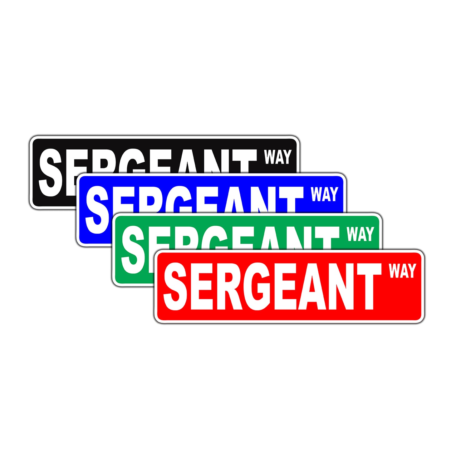 Sergeant Way Military Road Aluminum Metal Novelty Street Plate Sign Wall Gift Decor