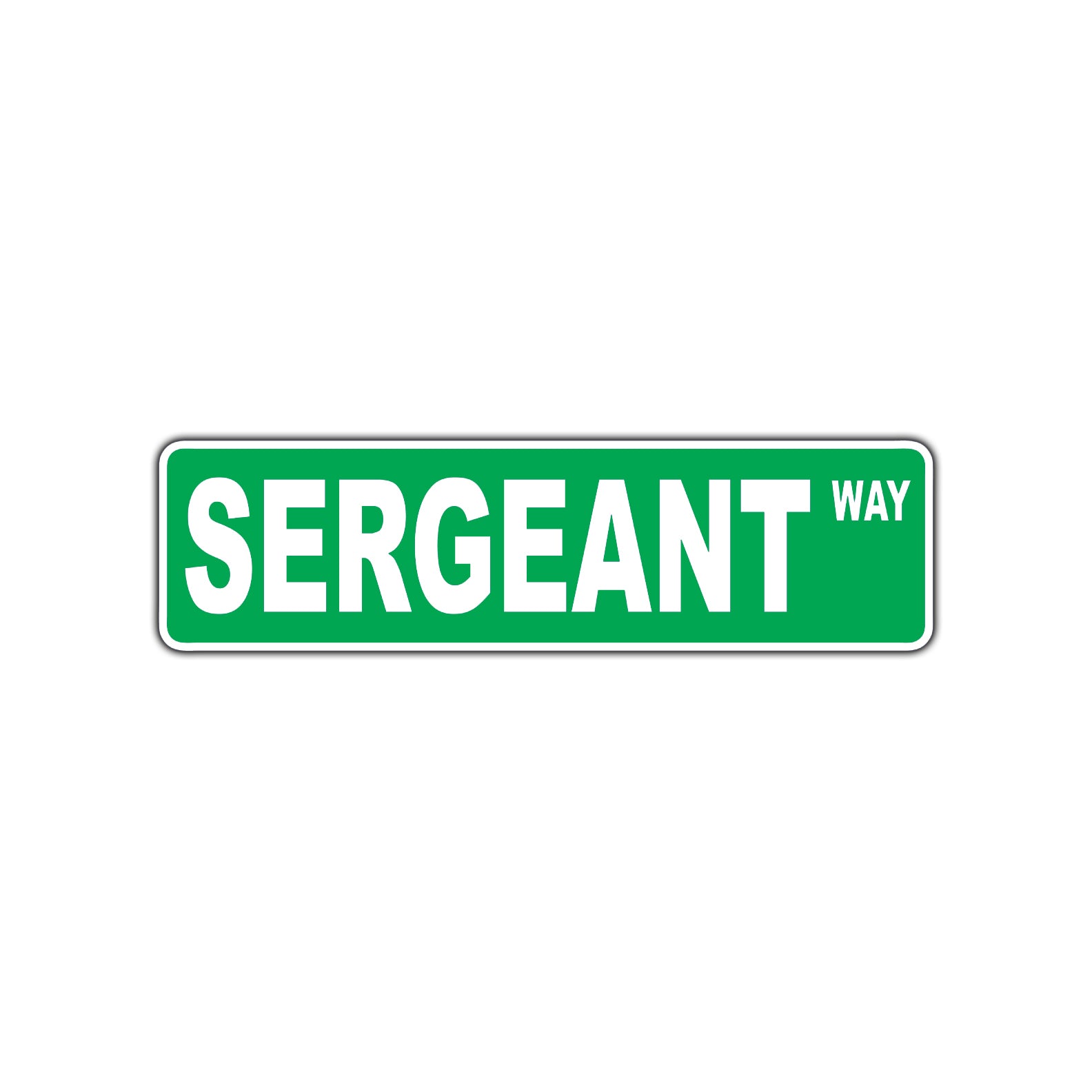 Sergeant Way Military Road Aluminum Metal Novelty Street Plate Sign Wall Gift Decor
