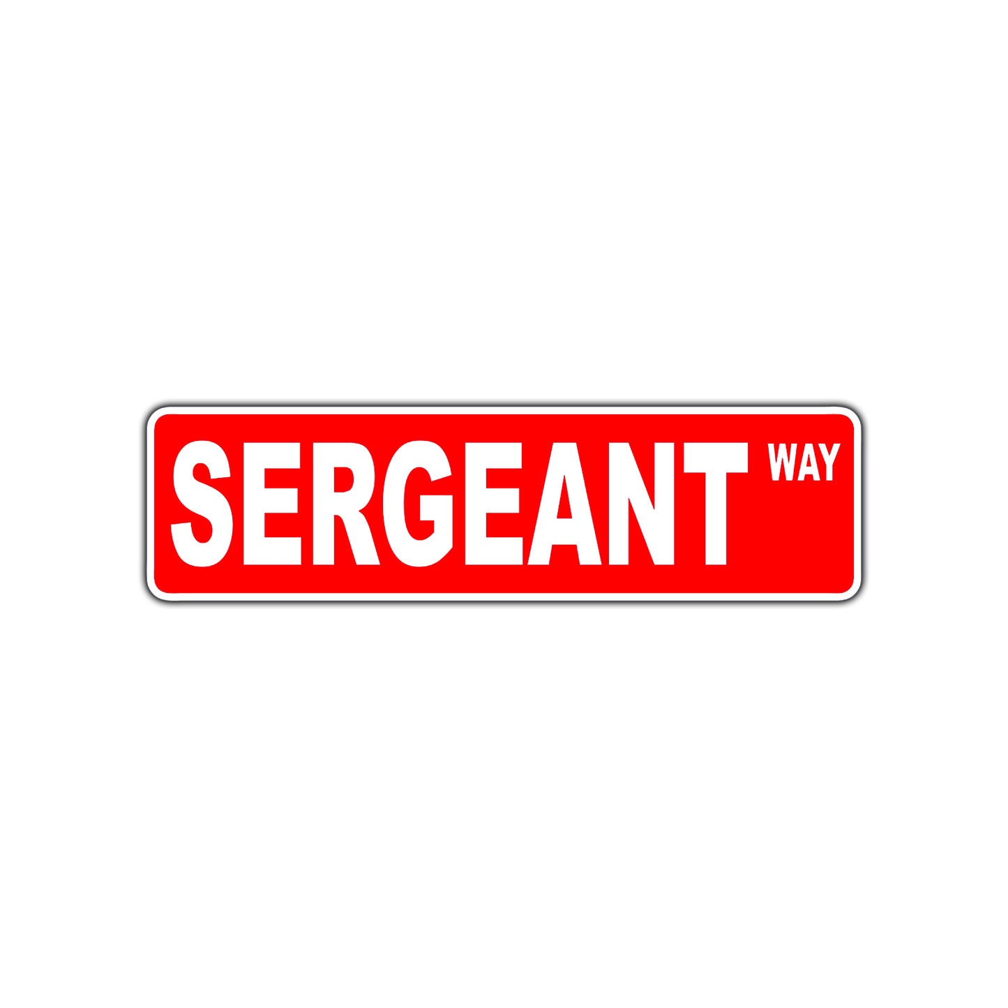 Sergeant Way Military Road Aluminum Metal Novelty Street Plate Sign Wall Gift Decor