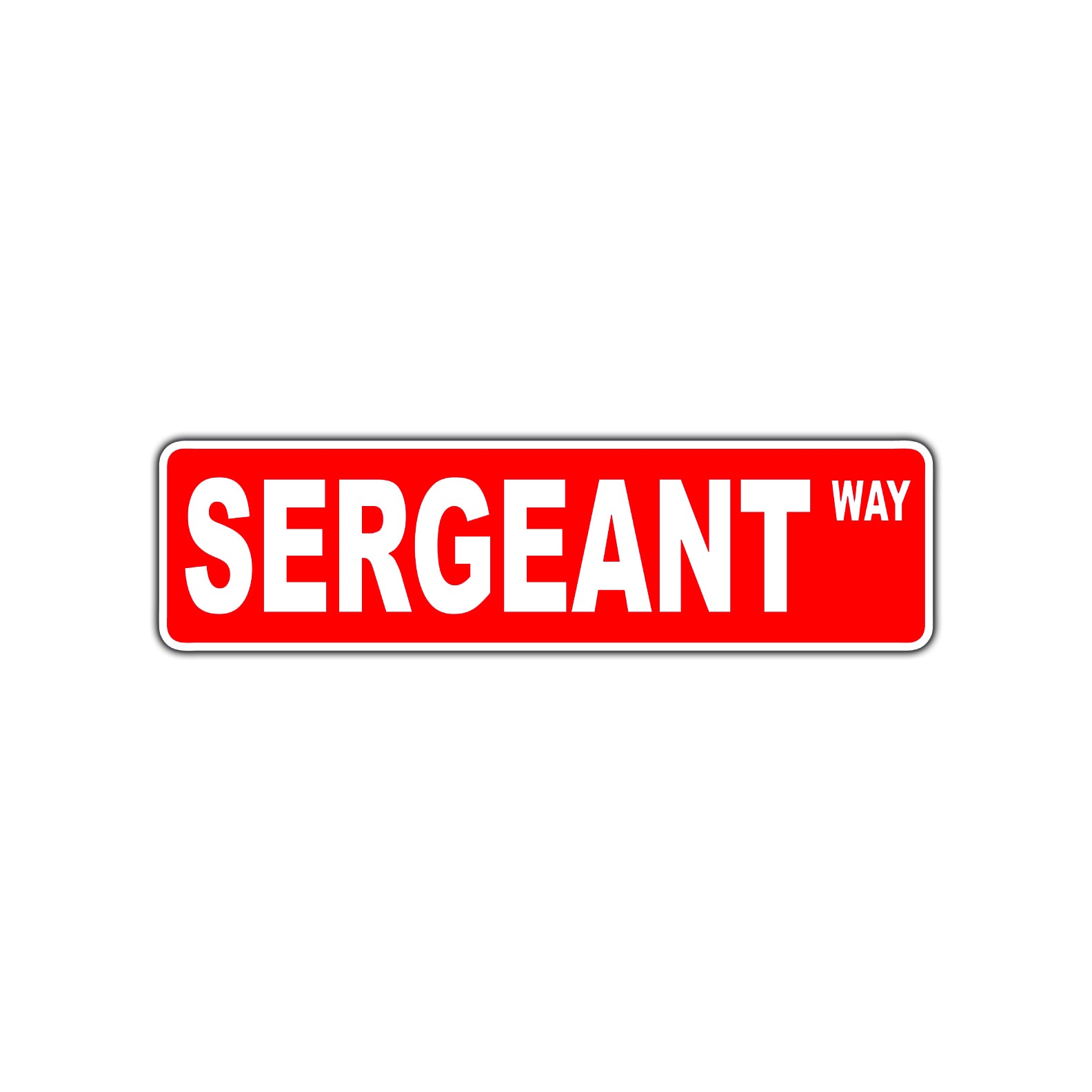 Sergeant Way Military Road Aluminum Metal Novelty Street Plate Sign Wall Gift Decor