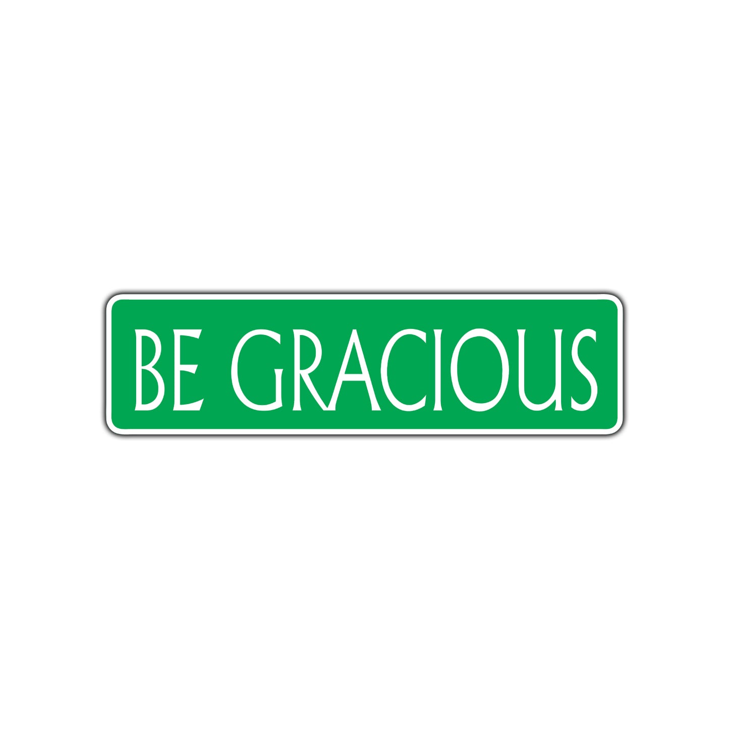 Be Gracious Collectible Eco-Friendly Road Aluminum Metal Novelty Street Plate Sign Wall Gift Decor