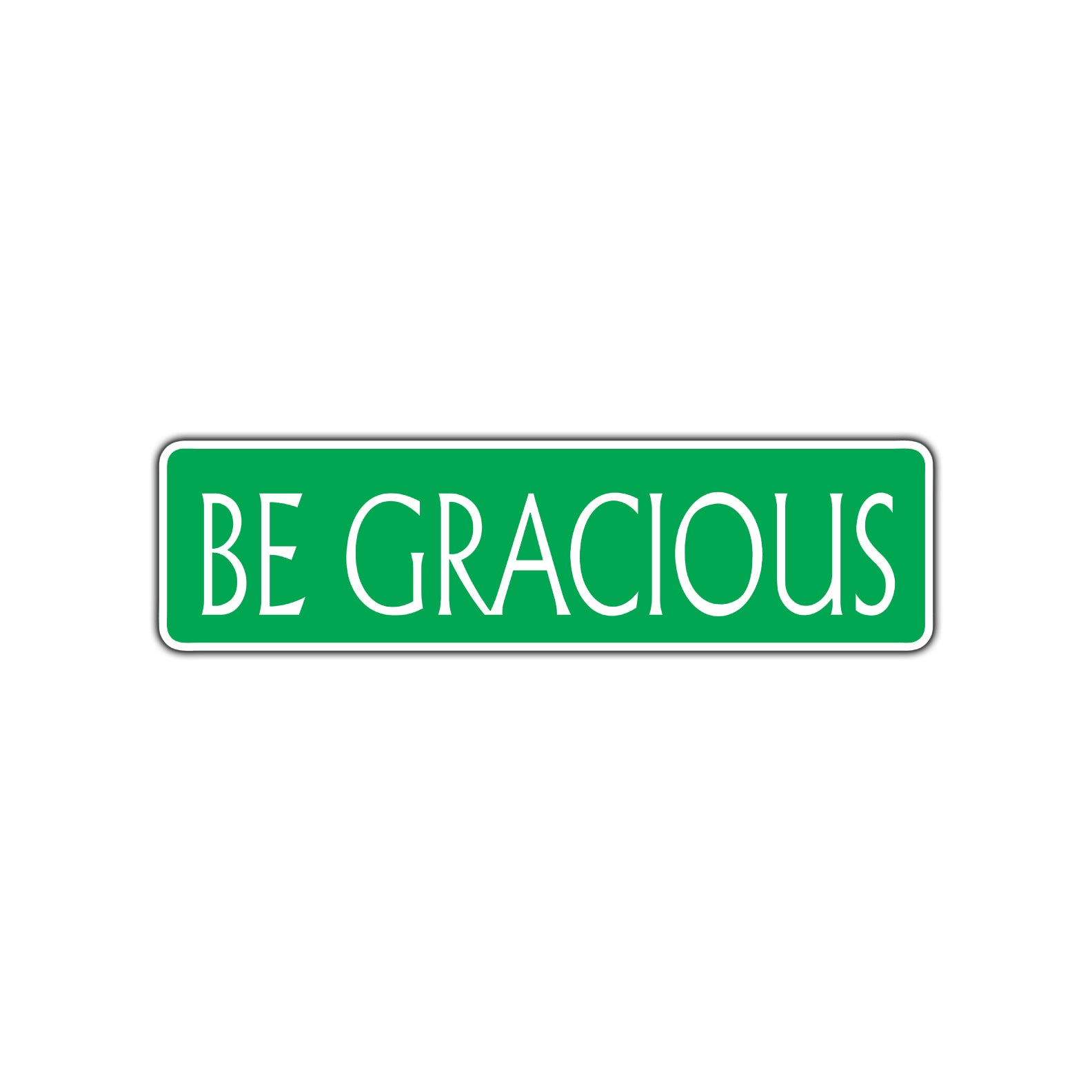 Be Gracious Collectible Eco-Friendly Road Aluminum Metal Novelty Street Plate Sign Wall Gift Decor