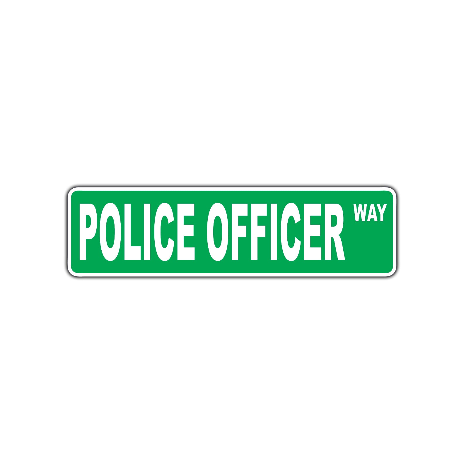 Police Officer Way Road Aluminum Metal Novelty Street Plate Sign Wall Gift Decor