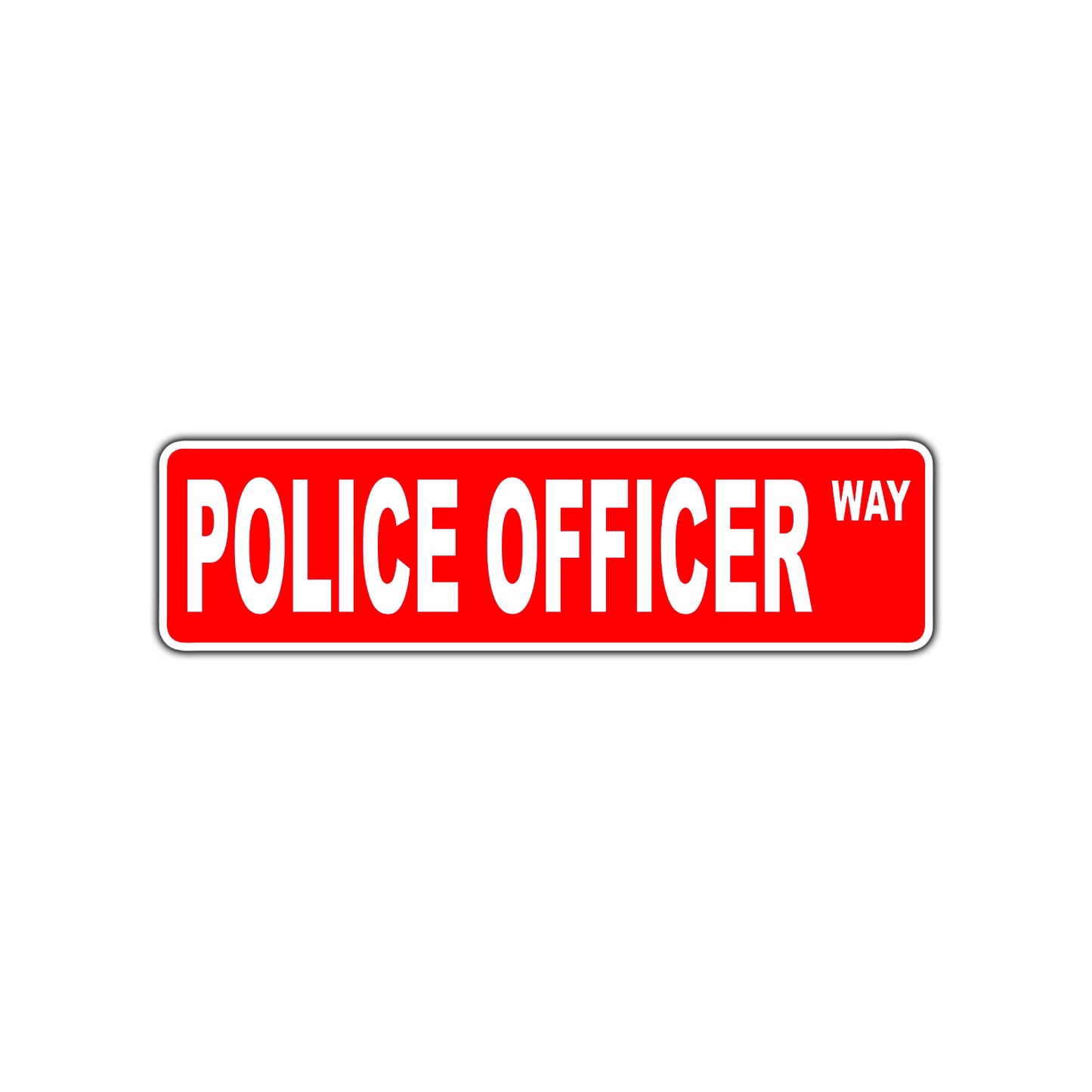 Police Officer Way Road Aluminum Metal Novelty Street Plate Sign Wall Gift Decor