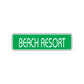Beach Resort Hotel Road Aluminum Metal Novelty Street Plate Sign Wall Gift Decor