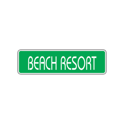Beach Resort Hotel Road Aluminum Metal Novelty Street Plate Sign Wall Gift Decor