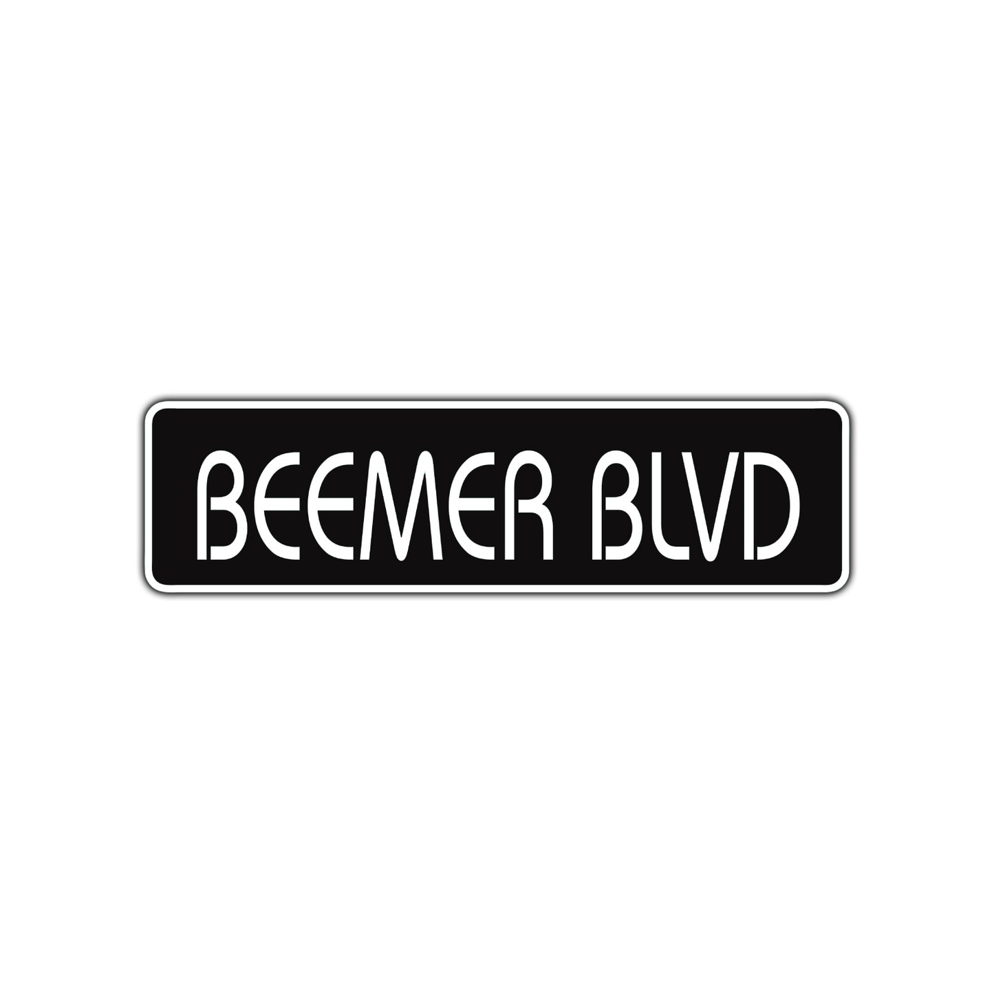 Beemer Boulevard Road Aluminum Metal Novelty Street Plate Sign Wall Gift Decor