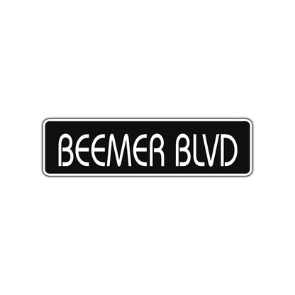 Beemer Boulevard Road Aluminum Metal Novelty Street Plate Sign Wall Gift Decor
