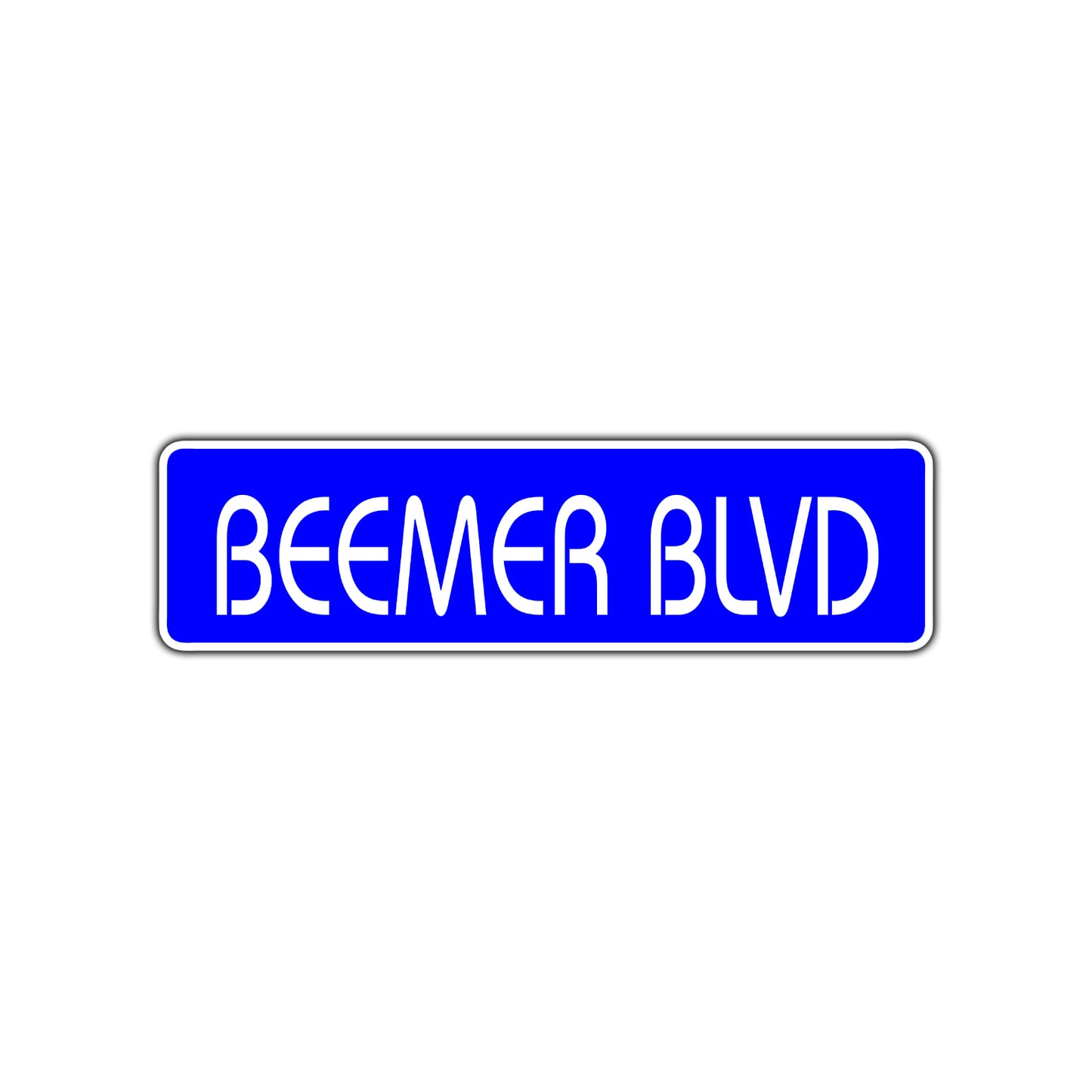 Beemer Boulevard Road Aluminum Metal Novelty Street Plate Sign Wall Gift Decor